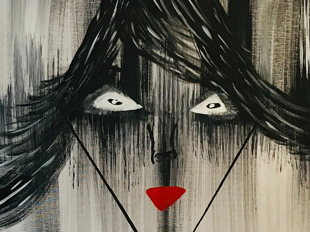 Alice - Œuvre Originale Acrylique sur Toile 60x80cm - Art Mystique Graphique