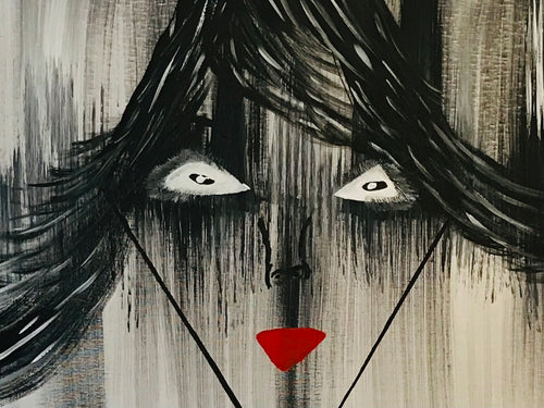 Alice - Œuvre Originale Acrylique sur Toile 60x80cm - Art Mystique Graphique