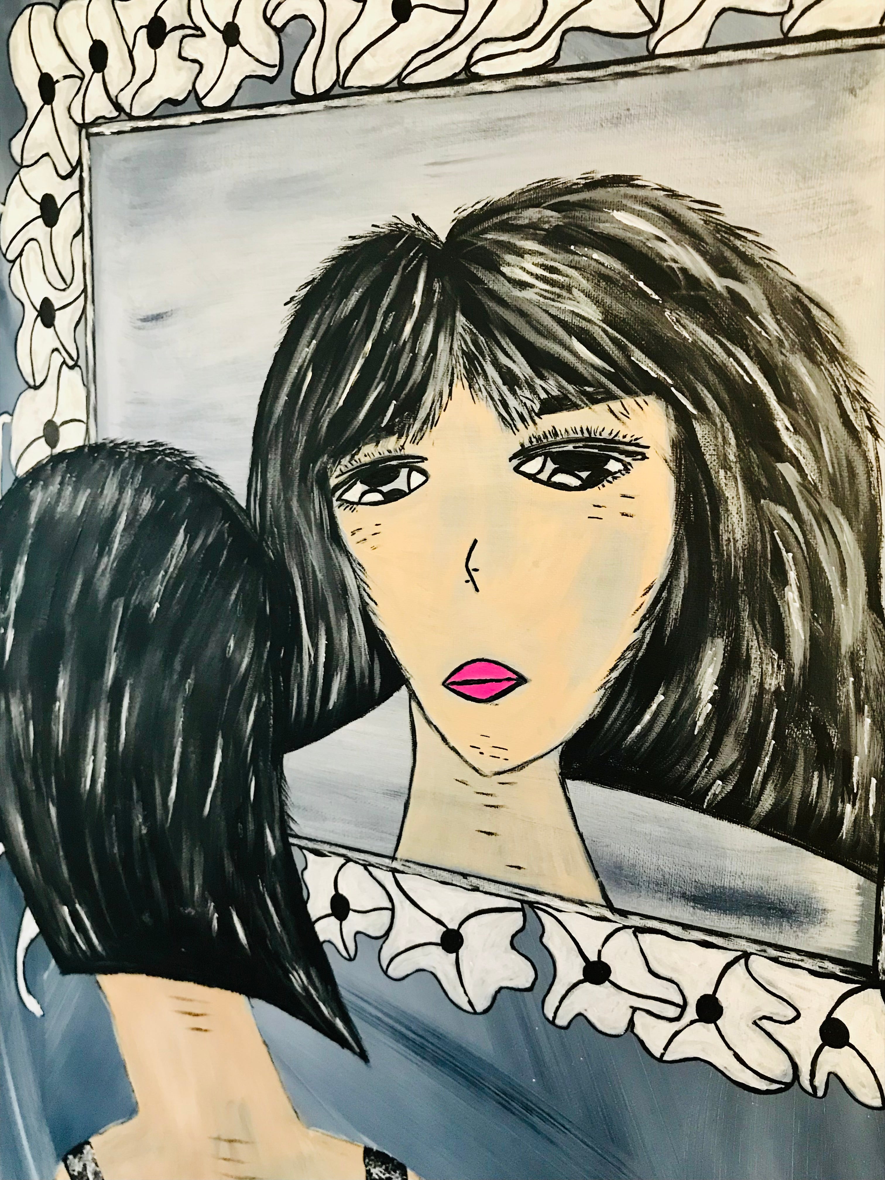 LE REFLET DE NINA -Œuvre originale -signée par l’artiste