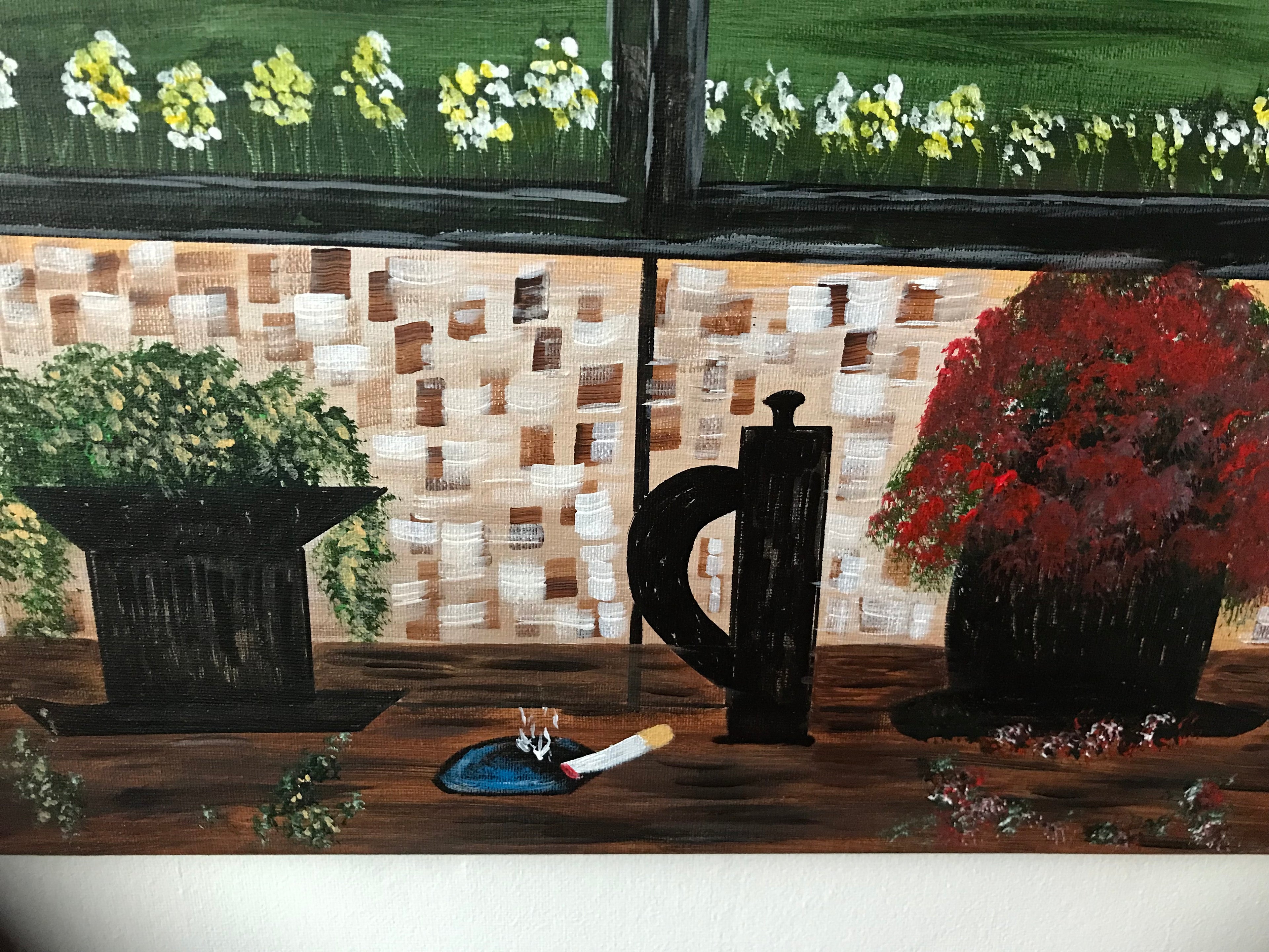 AU DELÀ DE LA FENÊTRE - Œuvre originale signée par l'artiste