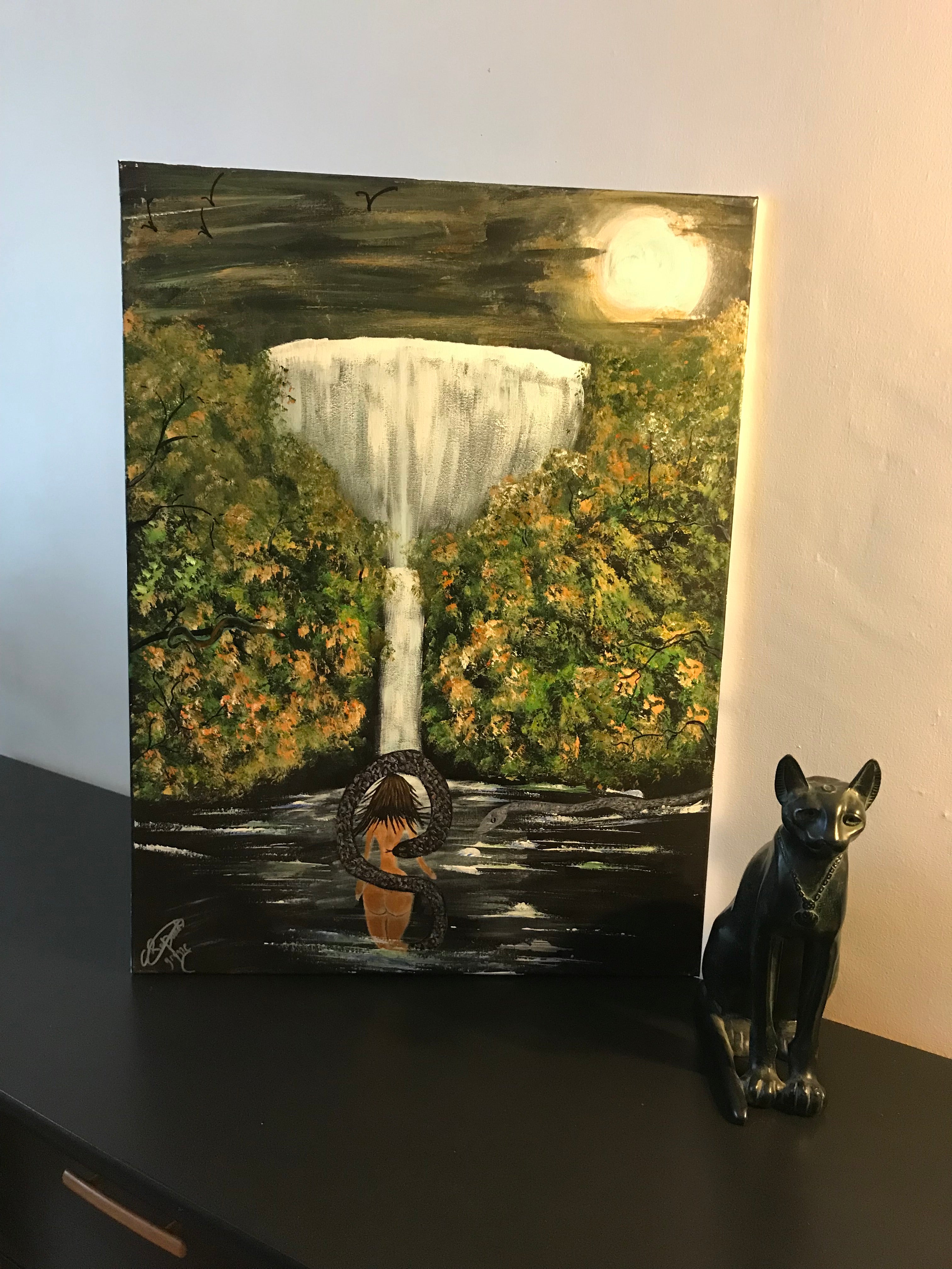 LILLITH ET LE SERPENT 🐍 -Oeuvre originale signée par l’artiste ✍️