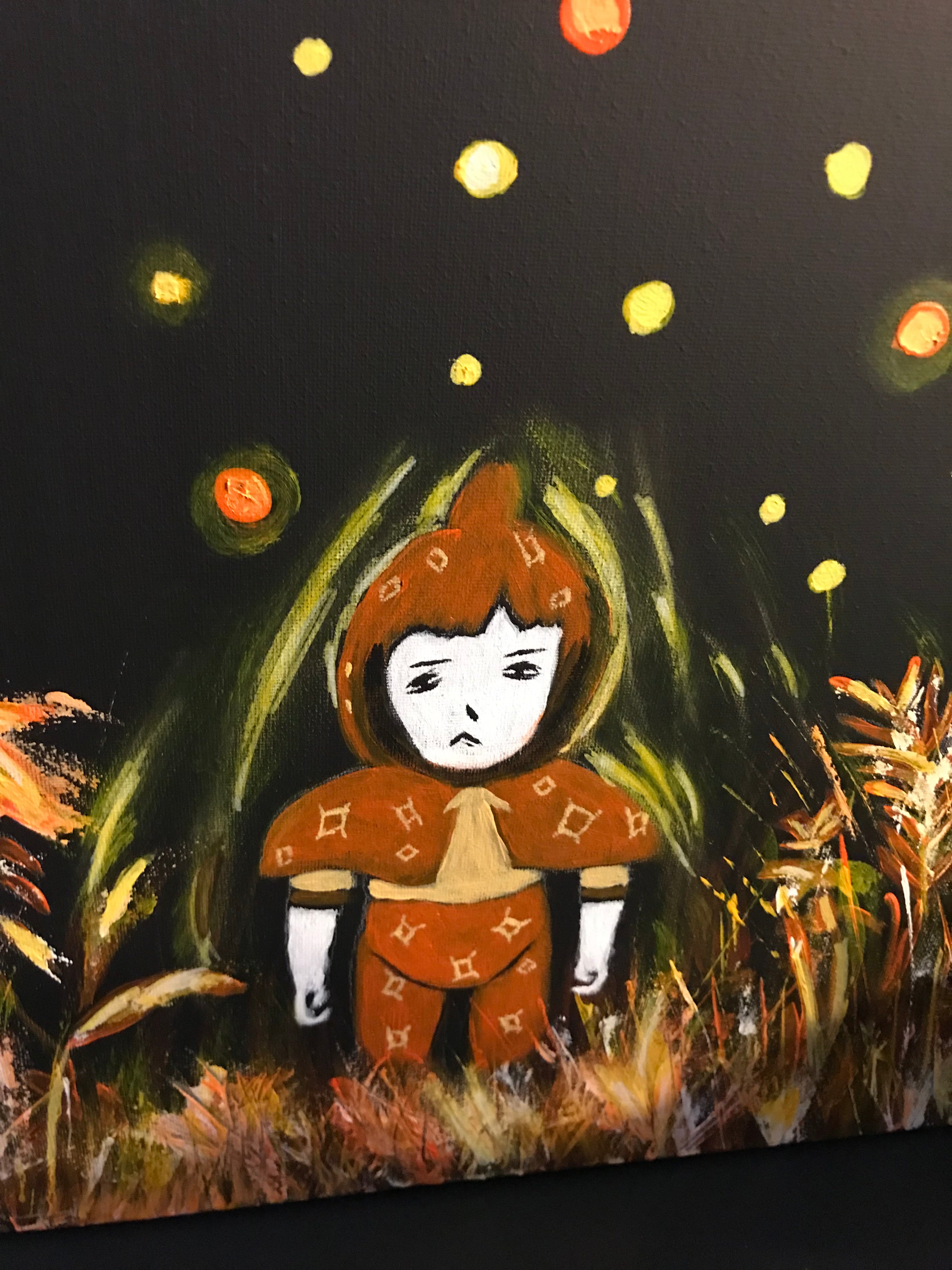 LA PRIÈRE AUX LUCIOLES - Œuvre Originale Signée par l'Artiste