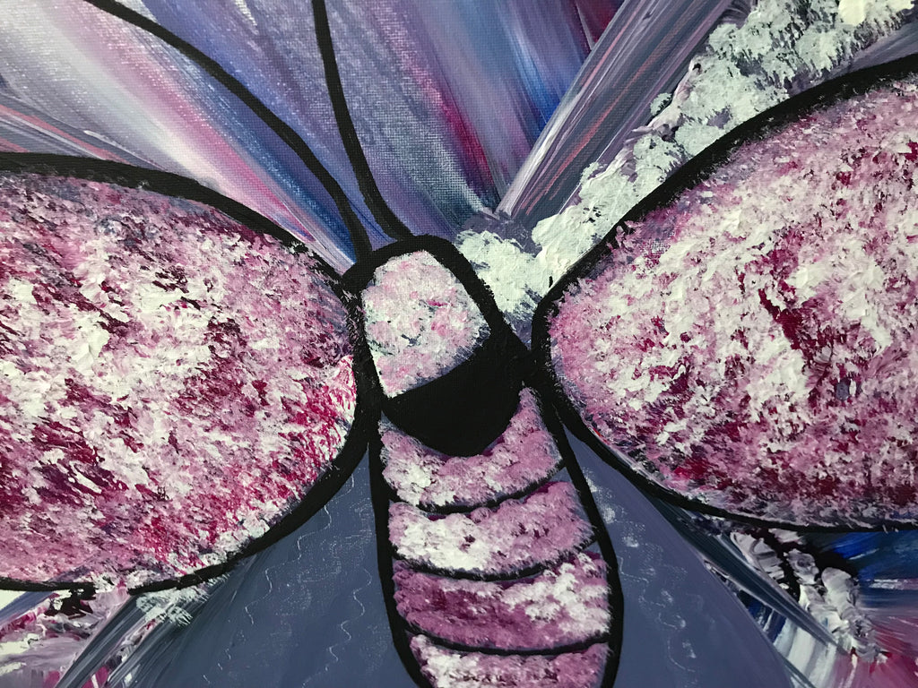 PAPILLON LILAS 💜 Oeuvre originale signée par l’artiste ✍️ -ŒUVRE VENDUE
