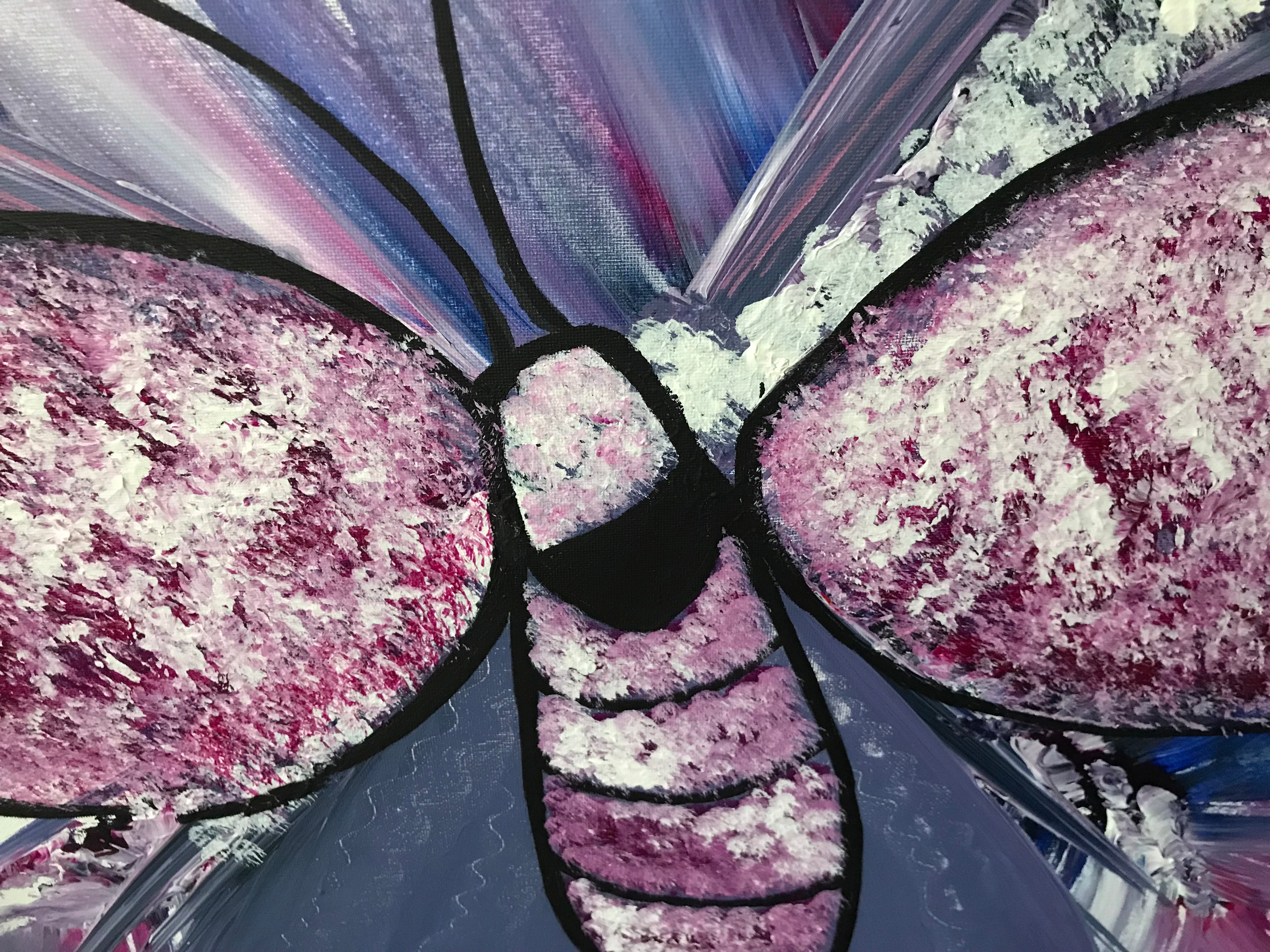 PAPILLON LILAS 💜 Oeuvre originale signée par l’artiste ✍️ -ŒUVRE VENDUE