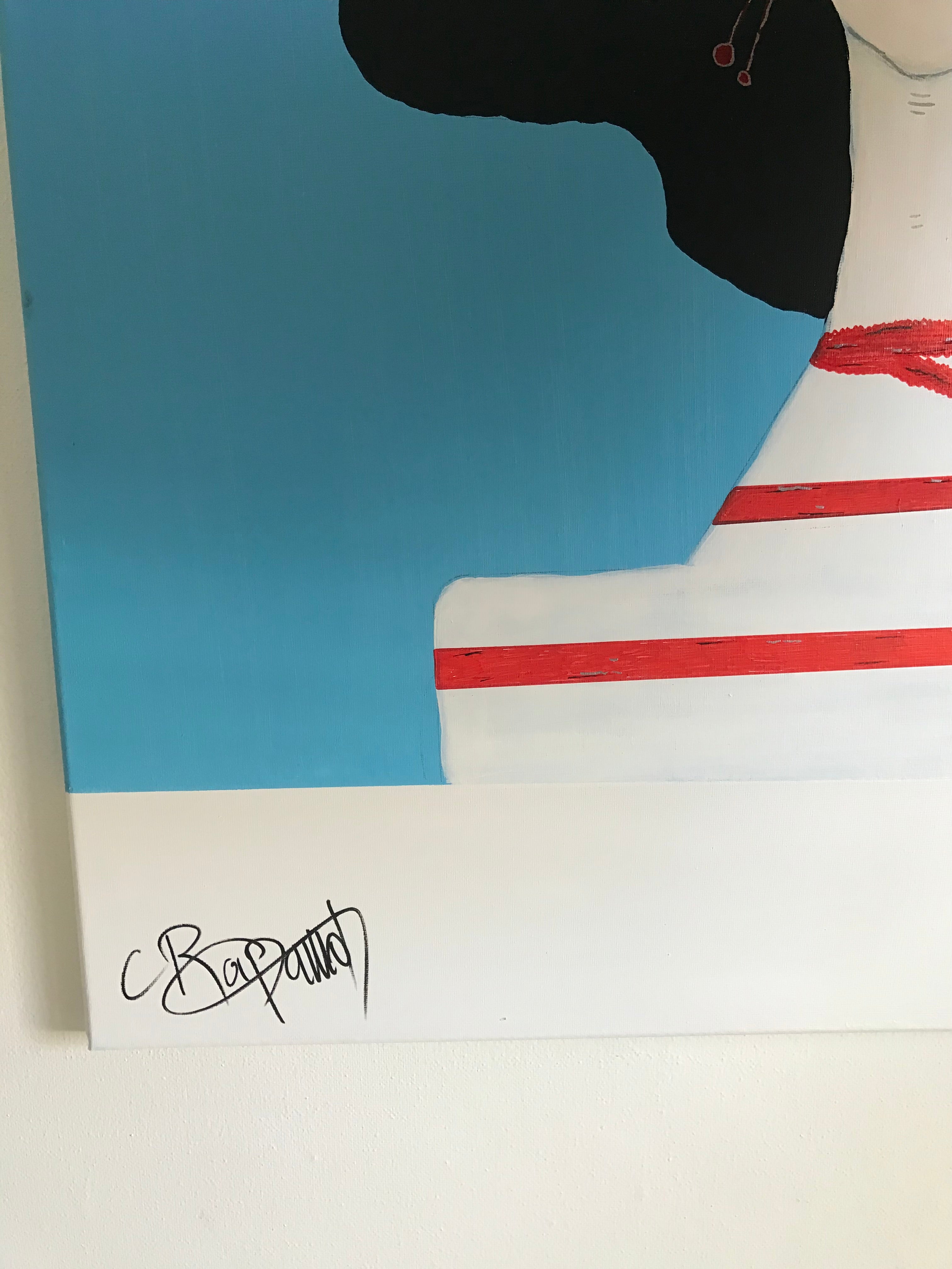 WINPERS IN ROUGE - Œuvre originale signée par l'artiste