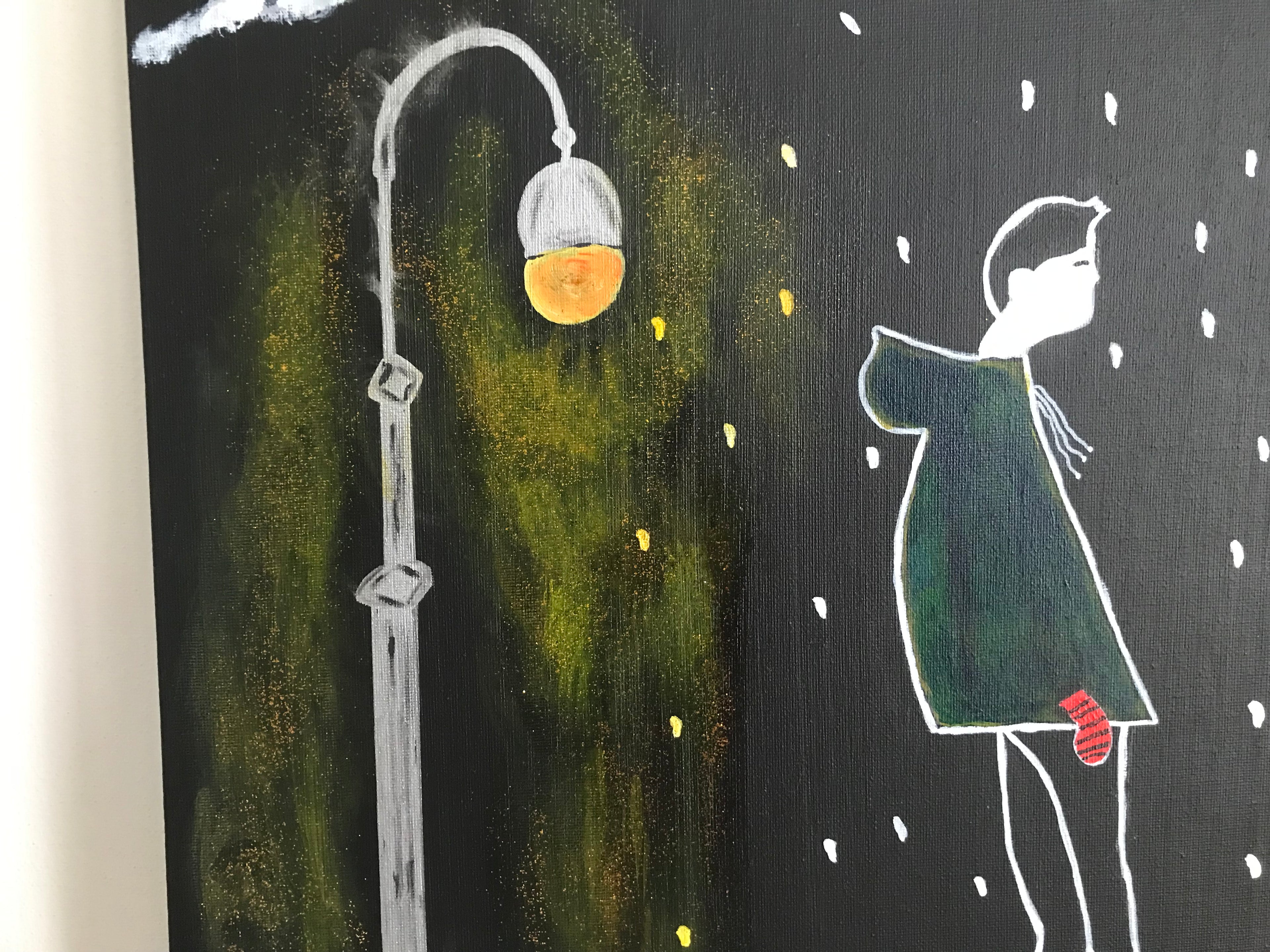 Le Solitaire - Œuvre Originale Acrylique sur Toile 50x50cm - Art Figuratif Poétique