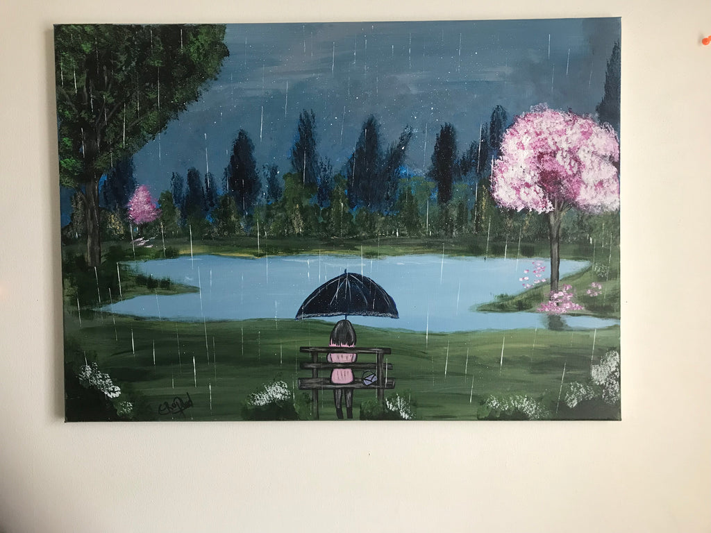 UN JOUR DE PLUIE - Oeuvre originale signée par l'artiste
