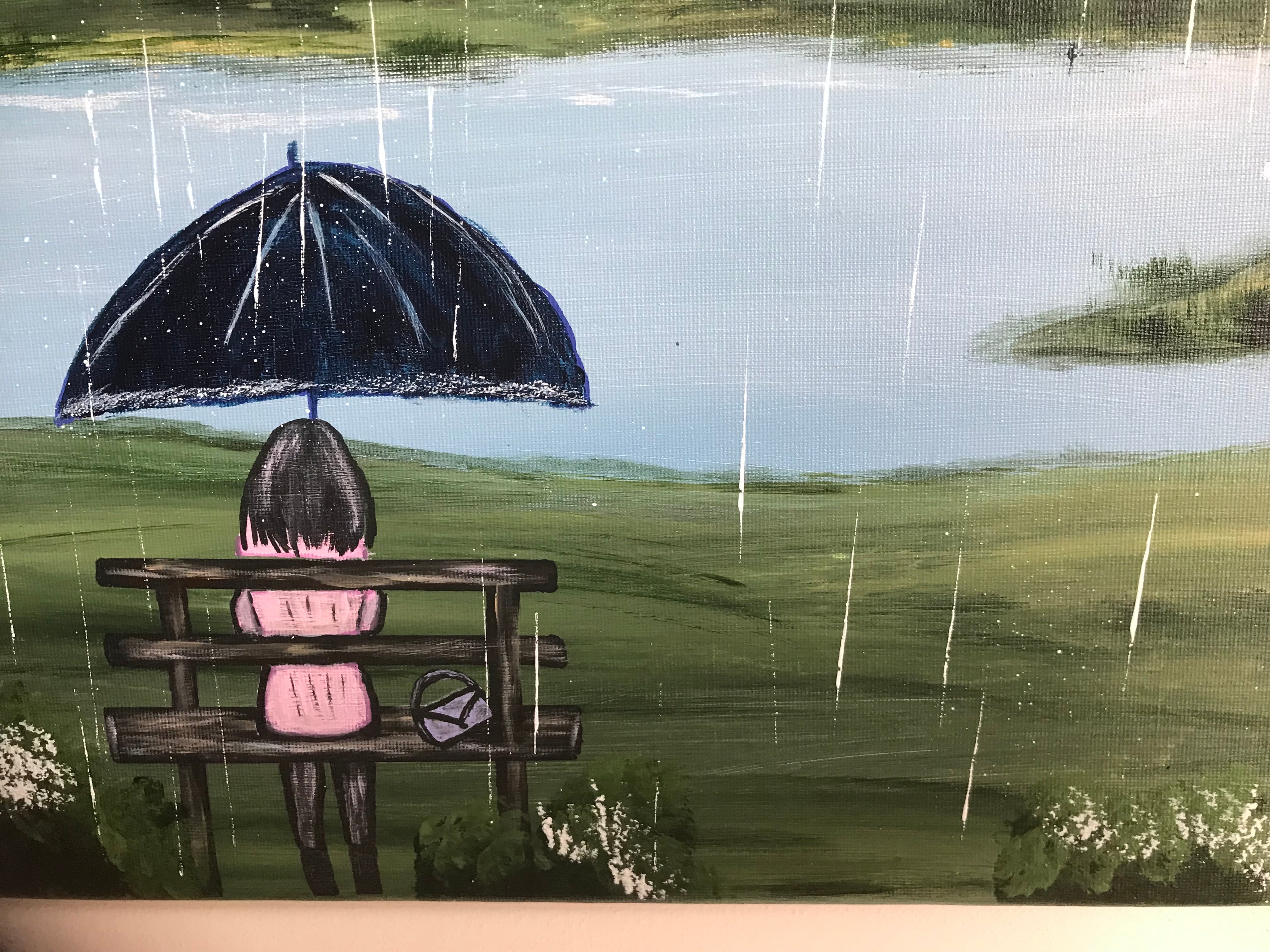 UN JOUR DE PLUIE - Oeuvre originale signée par l'artiste