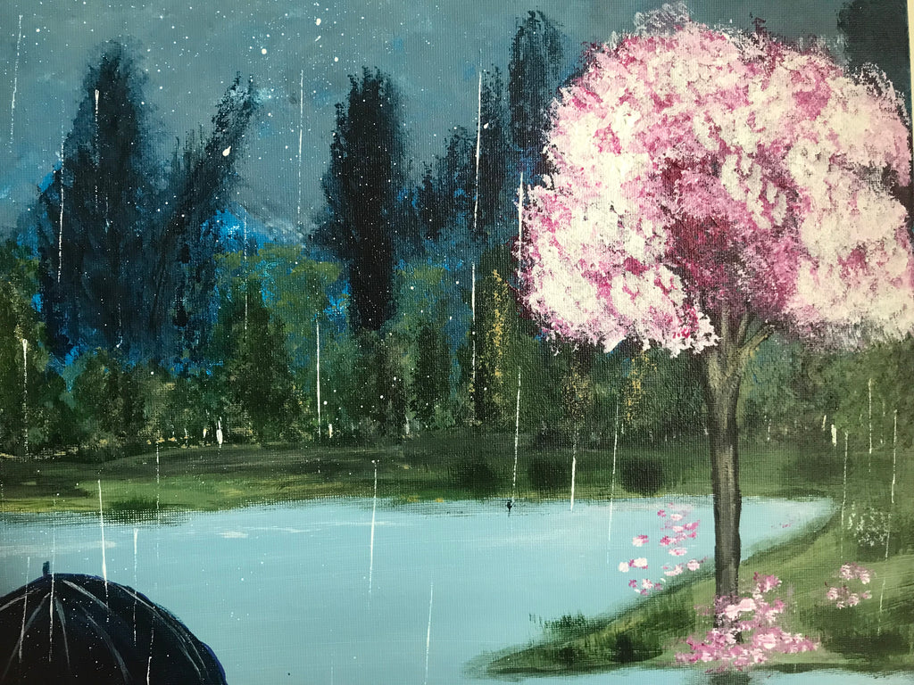 UN JOUR DE PLUIE - Oeuvre originale signée par l'artiste