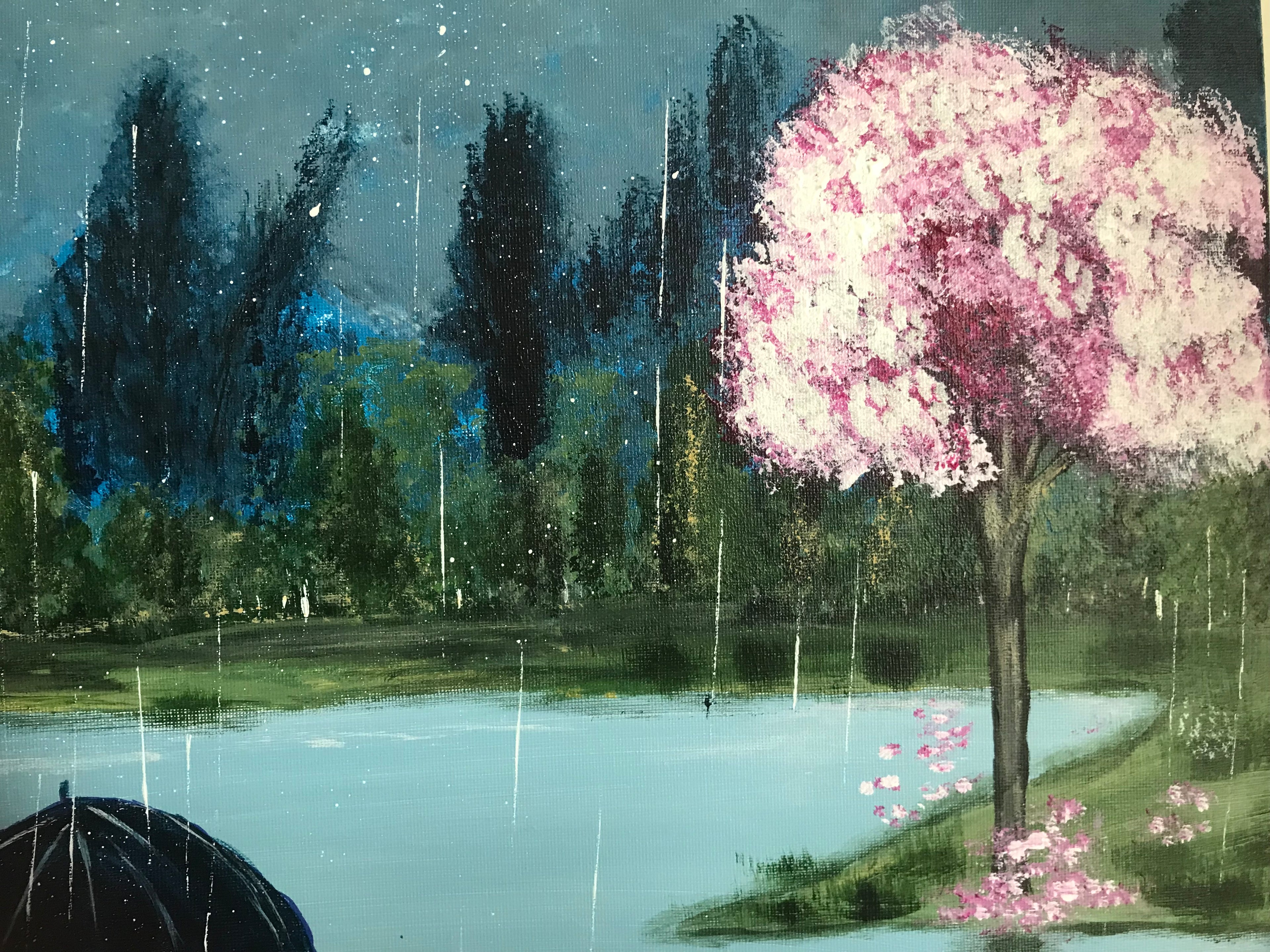 UN JOUR DE PLUIE - Oeuvre originale signée par l'artiste