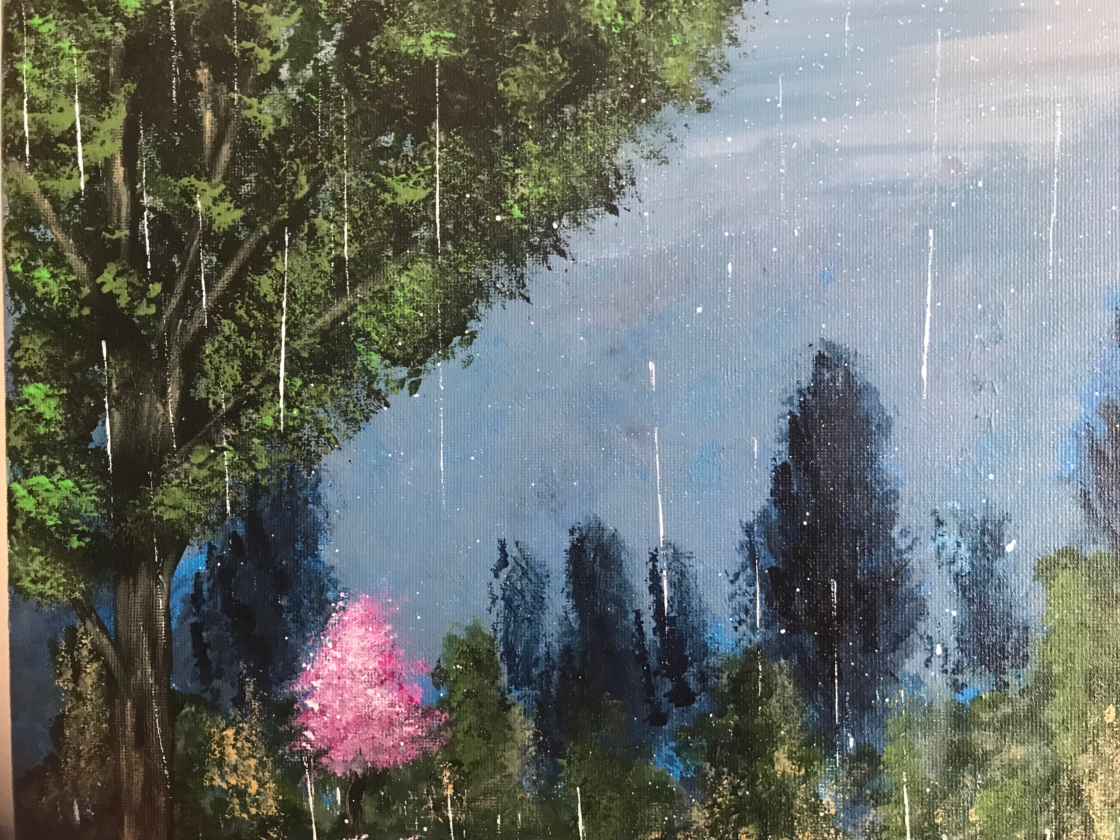 UN JOUR DE PLUIE - Oeuvre originale signée par l'artiste