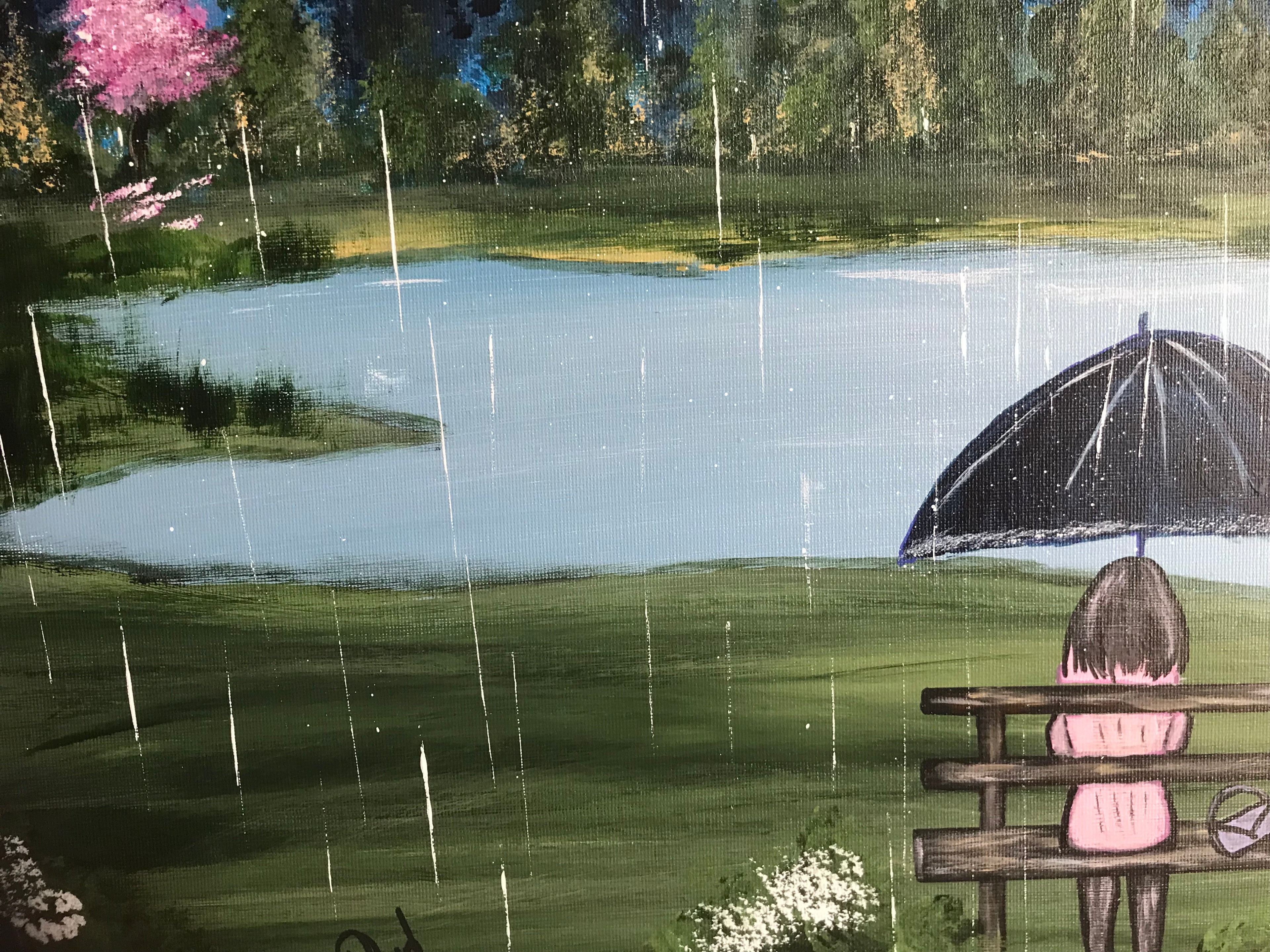 UN JOUR DE PLUIE - Oeuvre originale signée par l'artiste