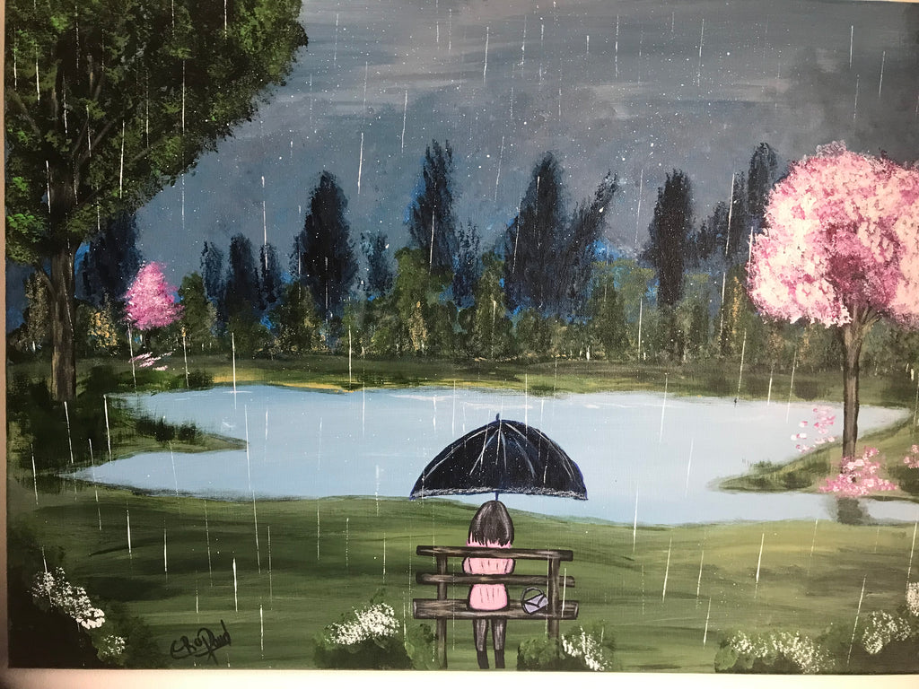 UN JOUR DE PLUIE - Oeuvre originale signée par l'artiste