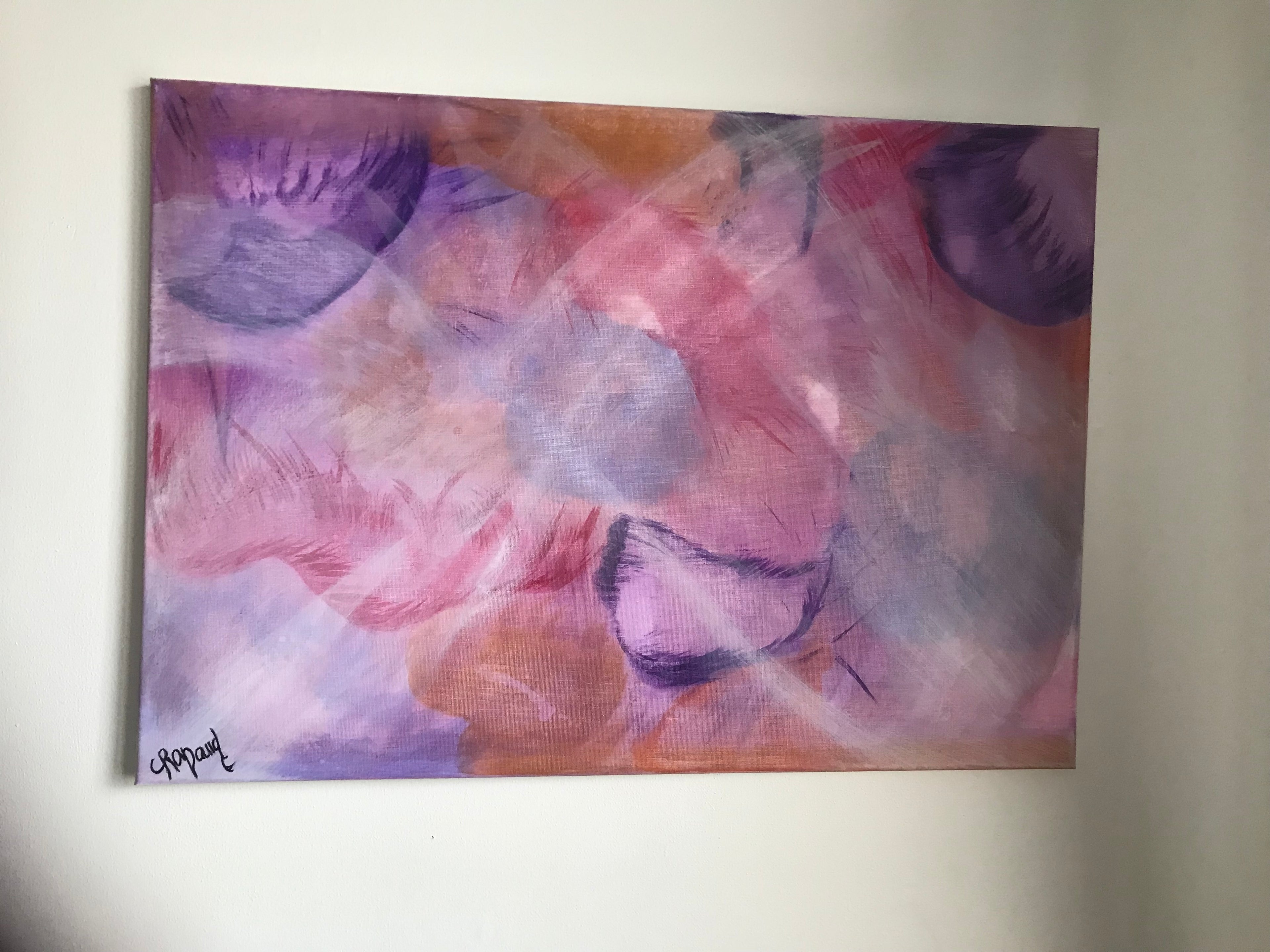 Flou Artistique - Œuvre Originale Acrylique sur Toile 70x50cm - Art Abstrait Mystique