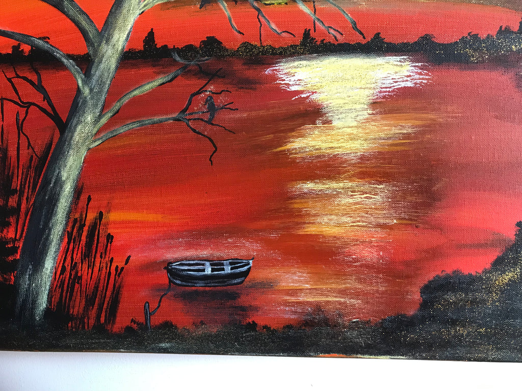 AU SOLEIL COUCHANT -Oeuvre originale vendue