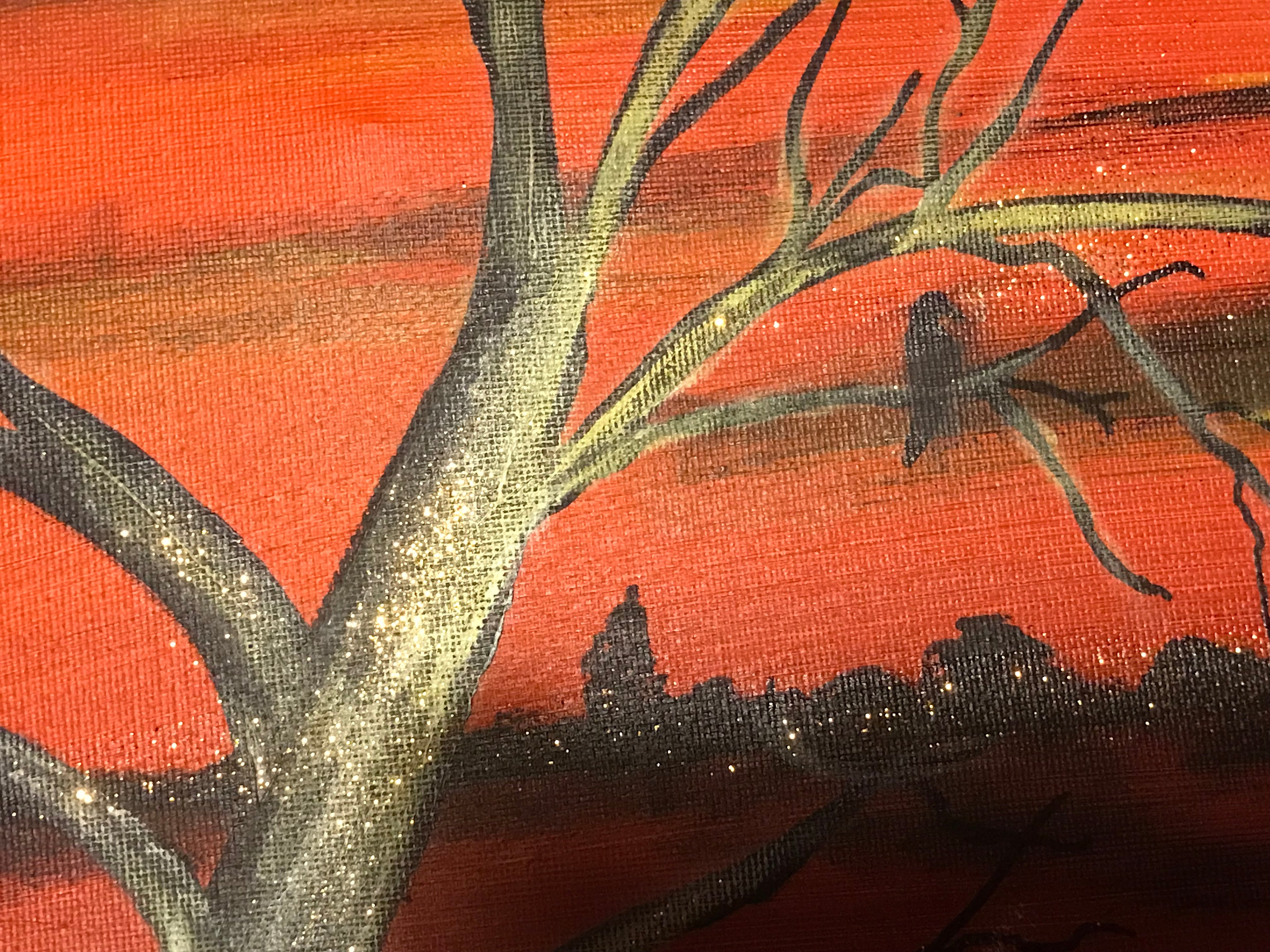 AU SOLEIL COUCHANT -Oeuvre originale vendue