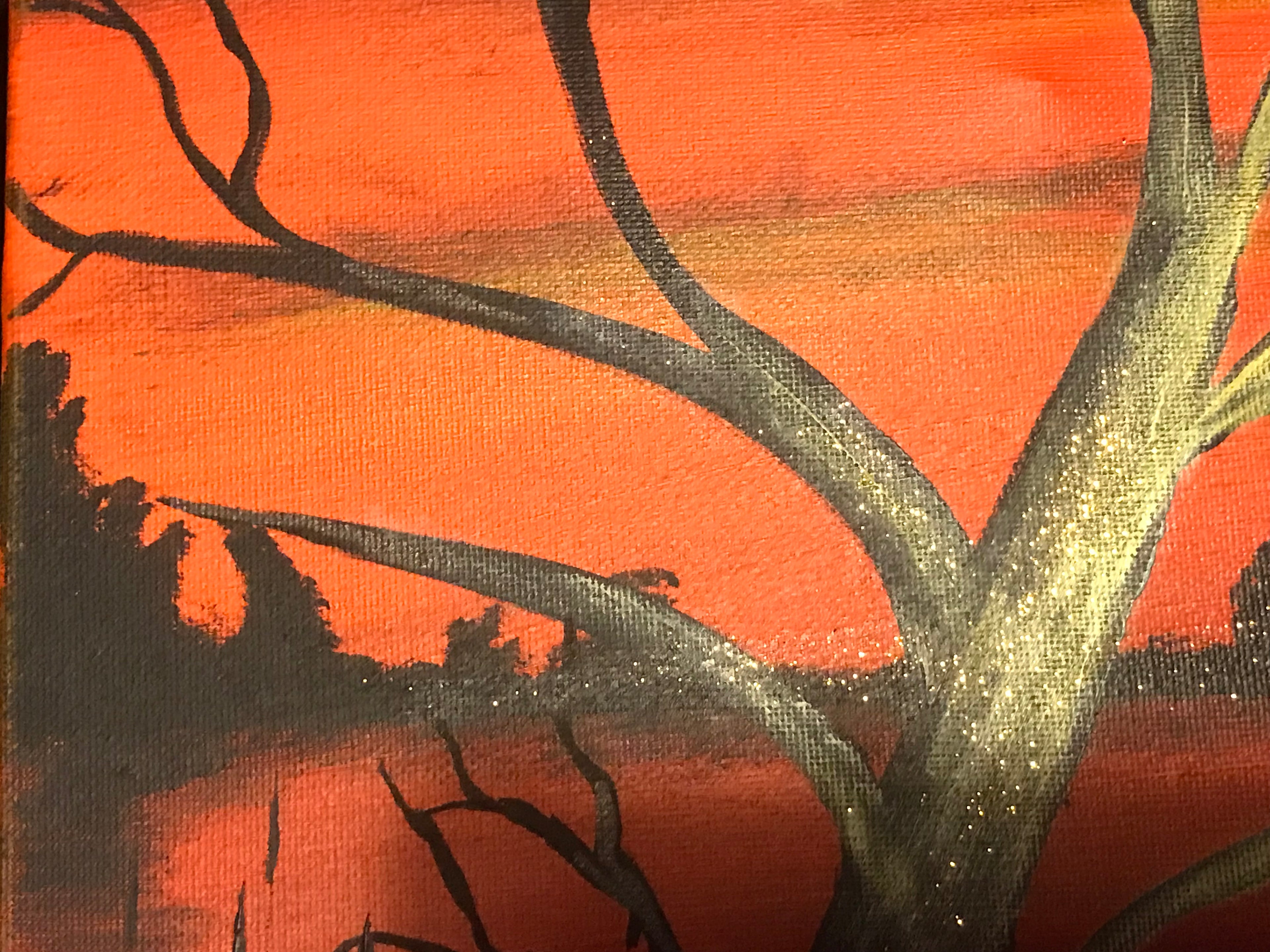 AU SOLEIL COUCHANT -Oeuvre originale vendue