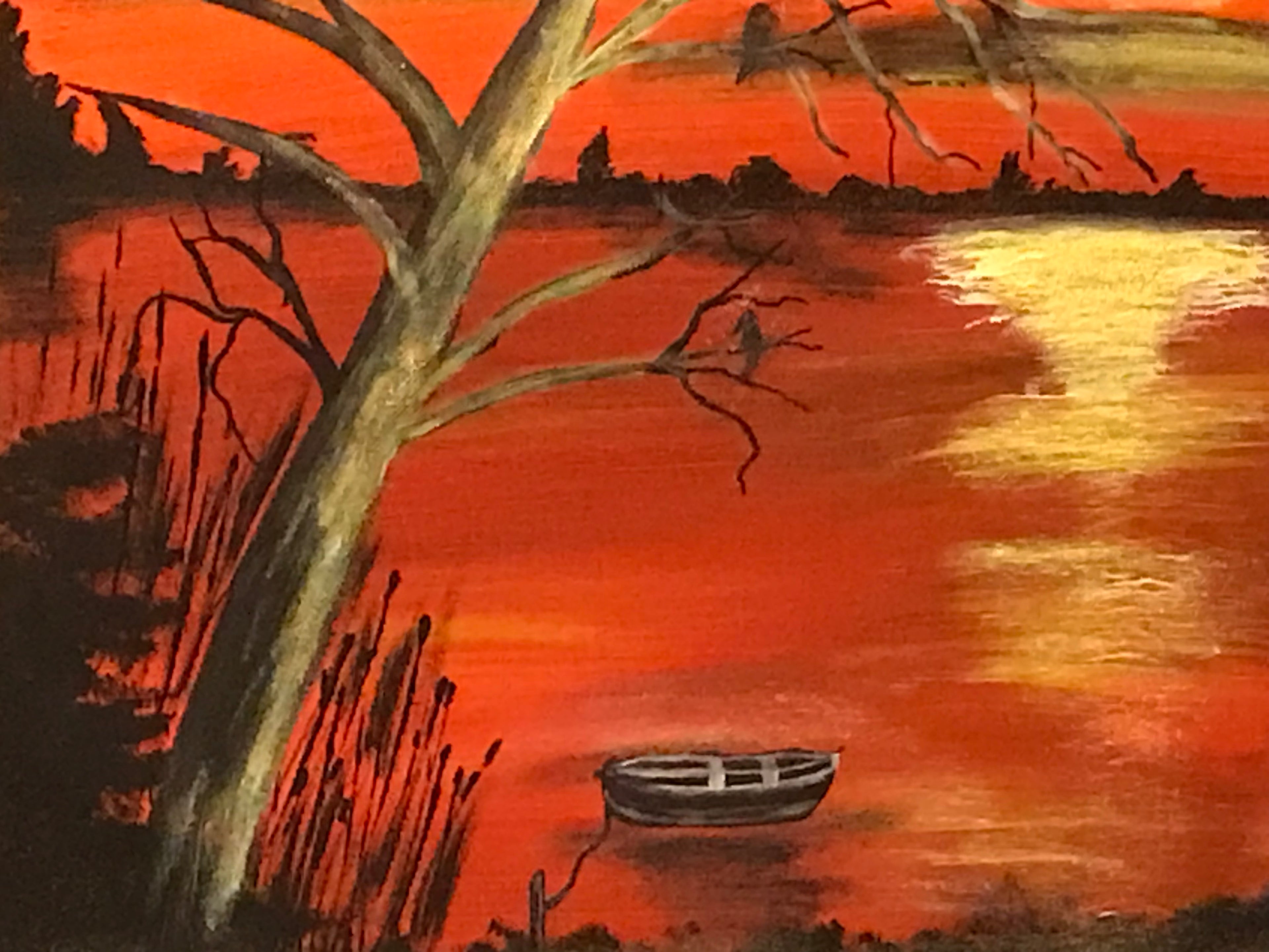 AU SOLEIL COUCHANT -Oeuvre originale vendue