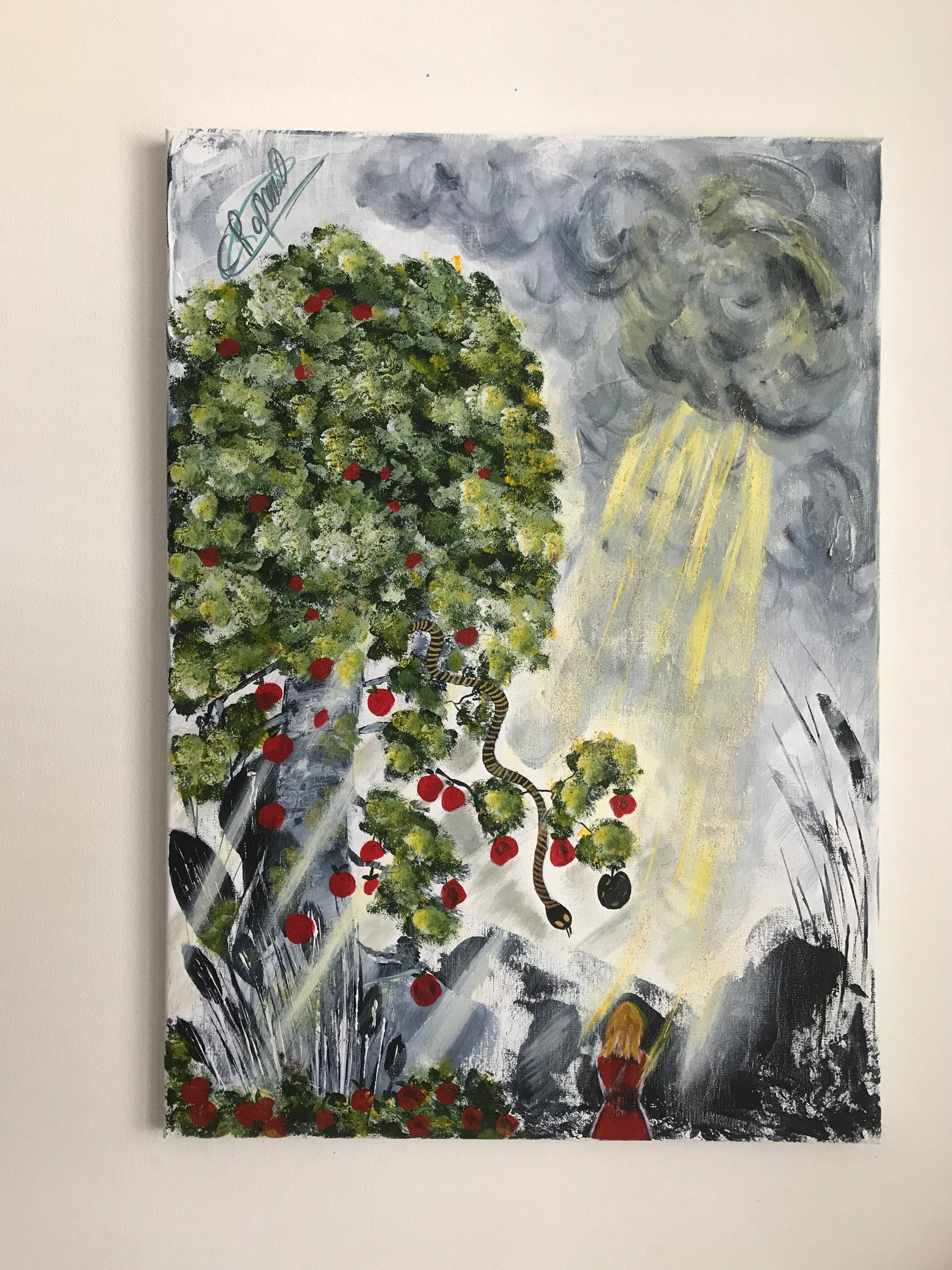 TENTATION -OEUVRE ORIGINALE signée par l’artiste -✍️ oeuvre VENDUE