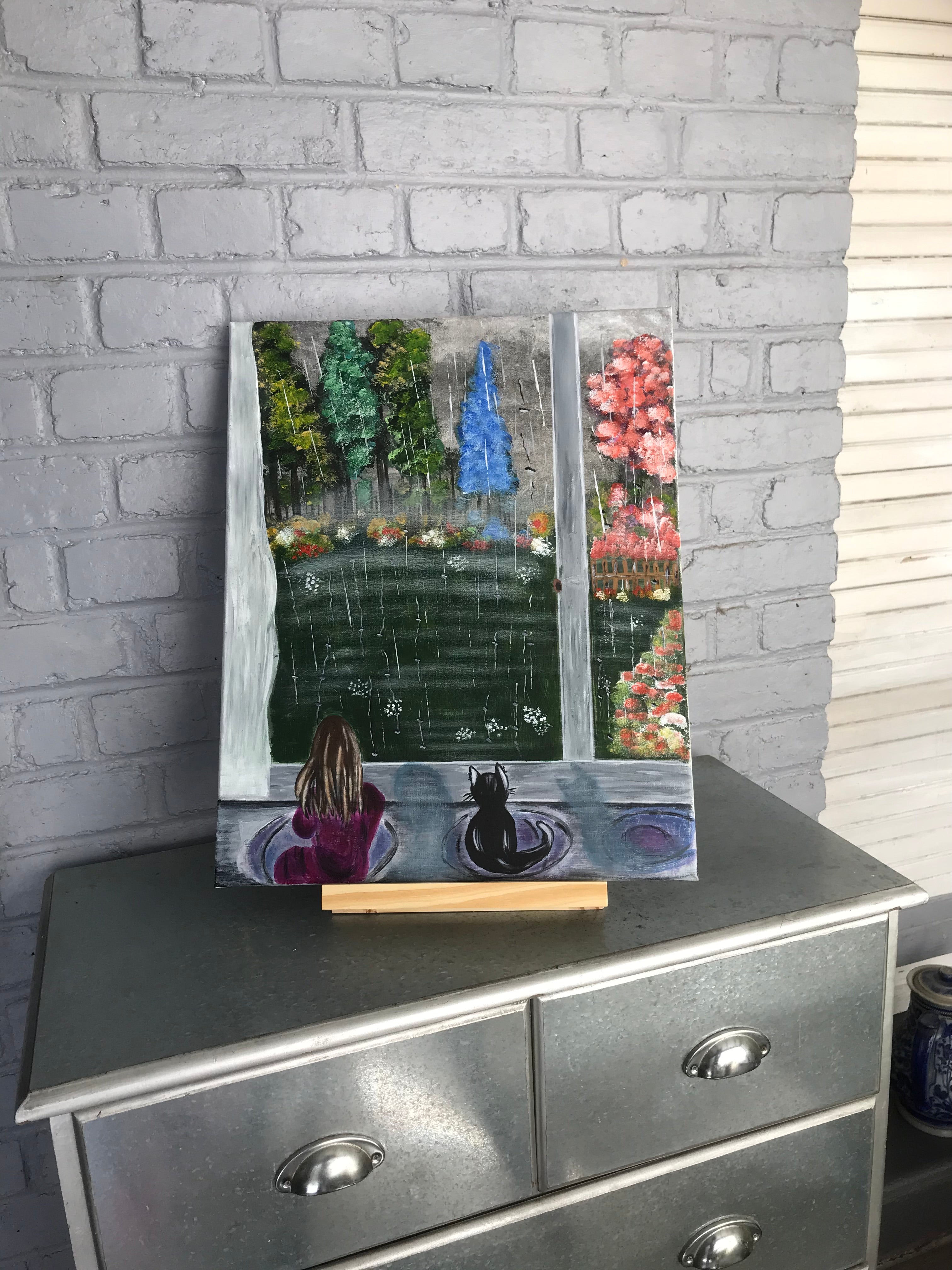 NINA & MOUSTACHE -Oeuvre originale signée par l’artiste