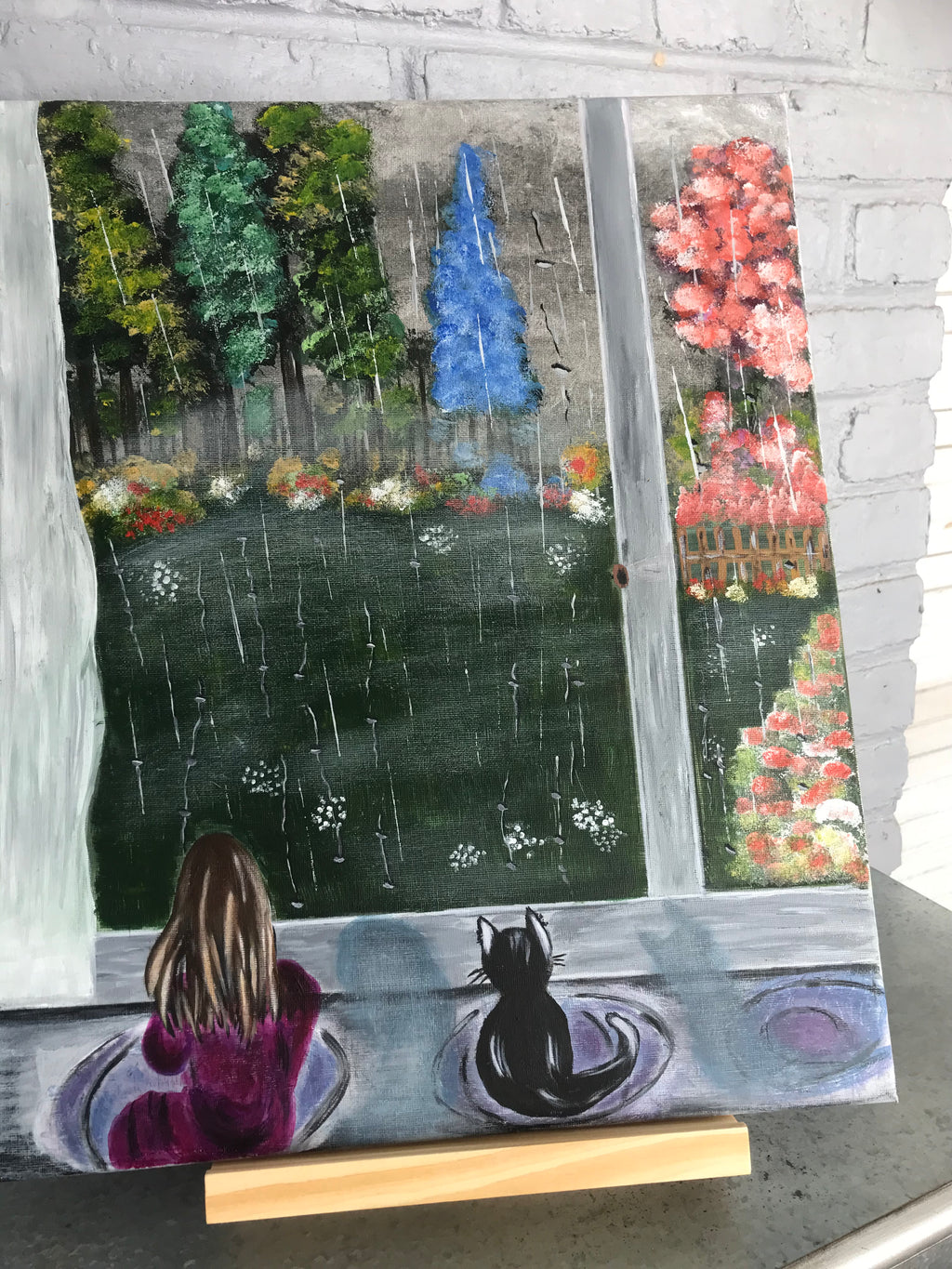 NINA & MOUSTACHE -Oeuvre originale signée par l’artiste