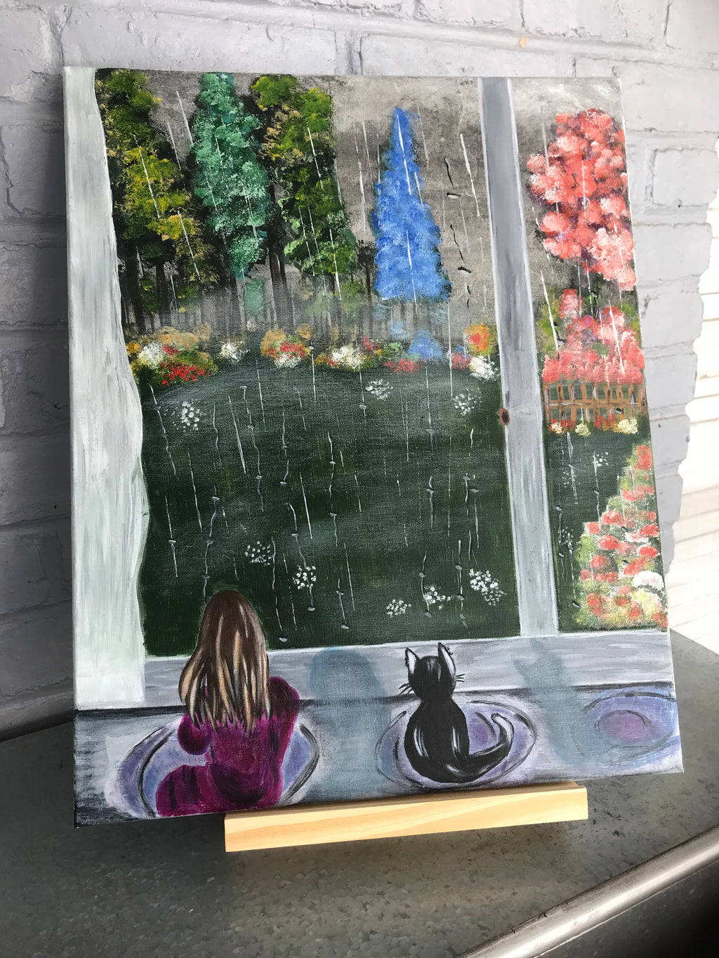 NINA & MOUSTACHE -Oeuvre originale signée par l’artiste