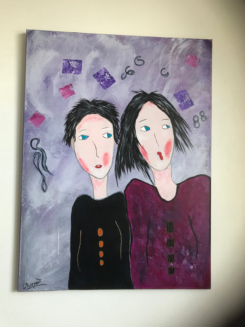 LOUNA& ZOÉ  Œuvre originale signée par l’artiste