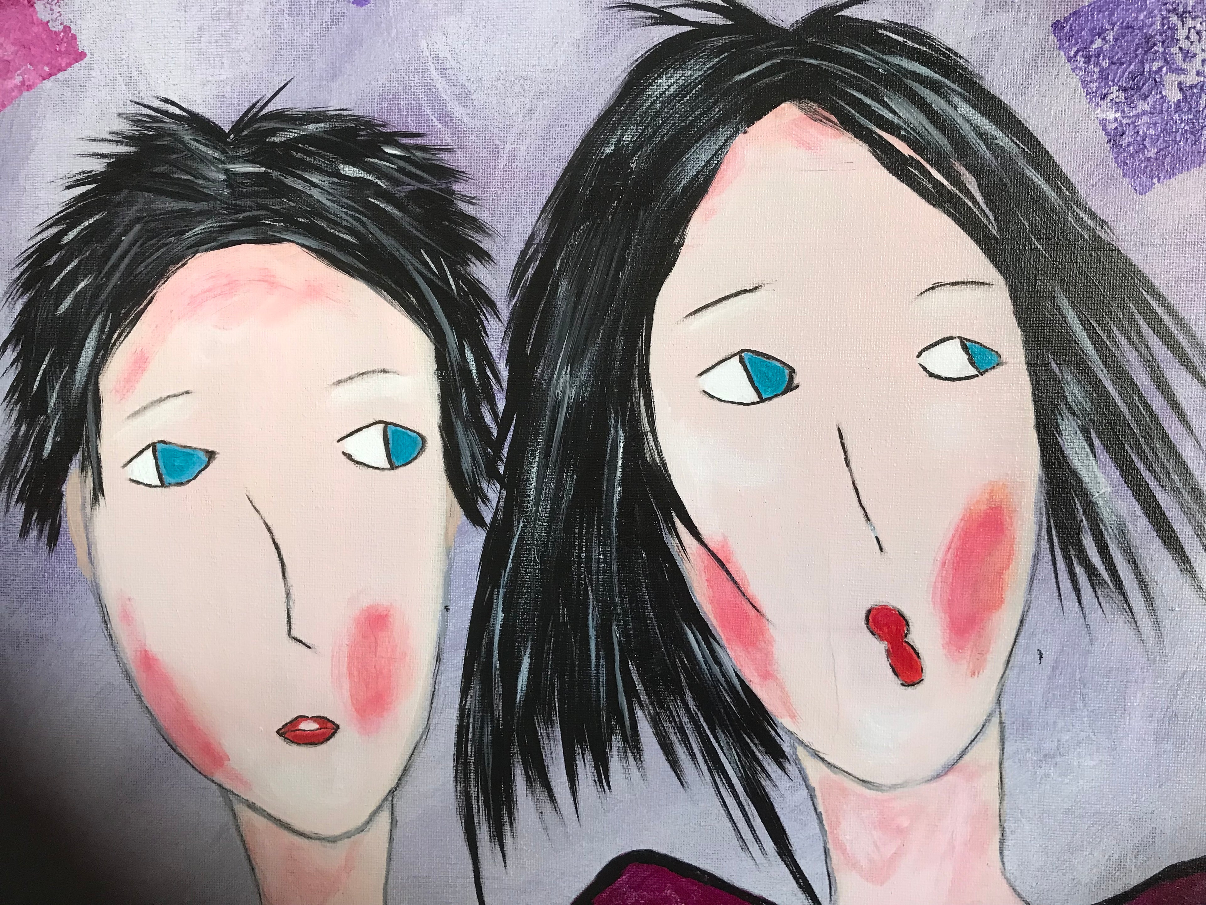 LOUNA& ZOÉ  Œuvre originale signée par l’artiste