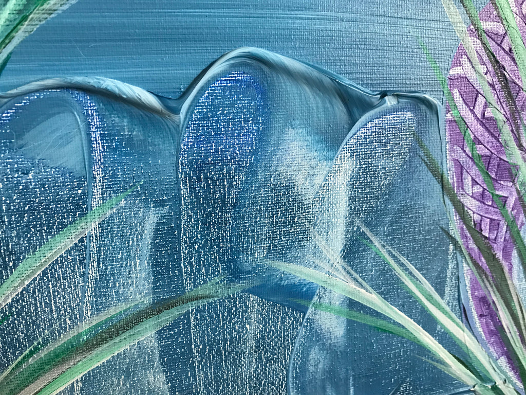 LE SERPENT 🐍 BLEU - Oeuvre originale VENDUE