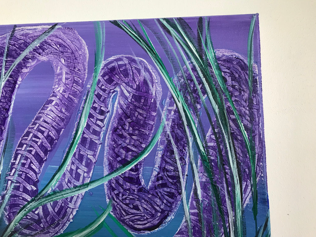 LE SERPENT 🐍 BLEU - Oeuvre originale VENDUE