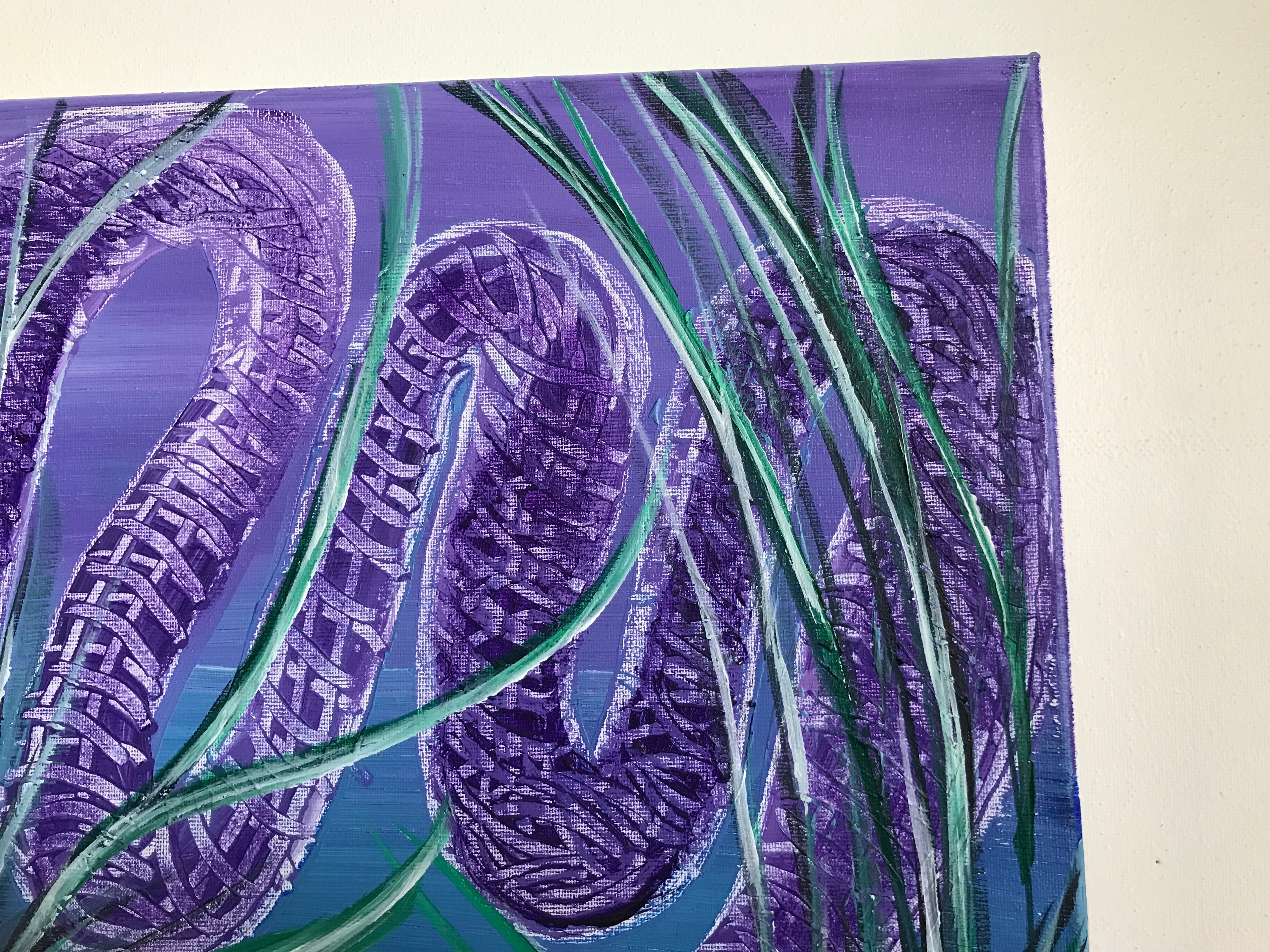 LE SERPENT 🐍 BLEU - Oeuvre originale VENDUE