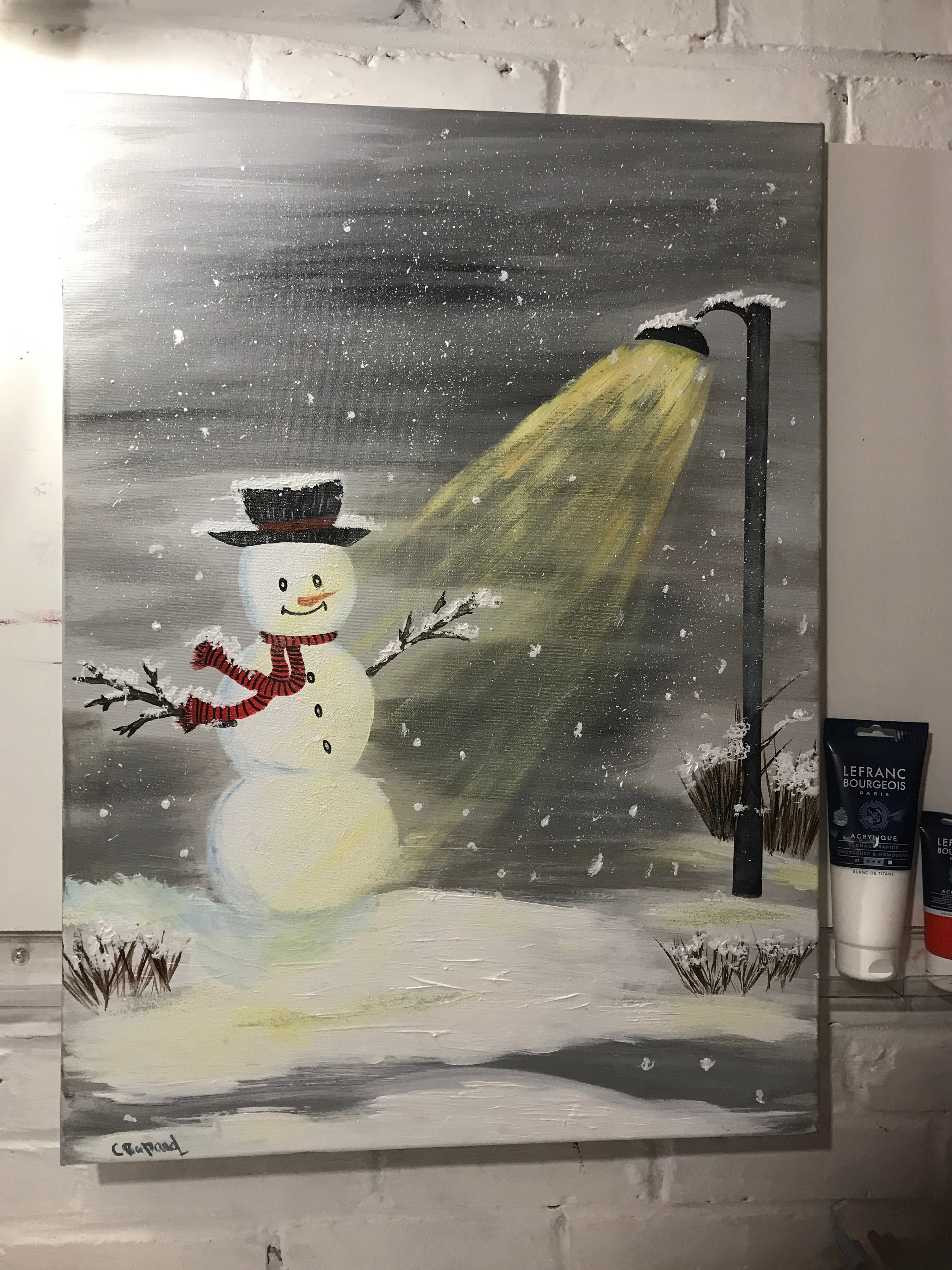 LE BONHOMME DE NEIGE ⛄️ -oeuvre unique signée par l’artiste