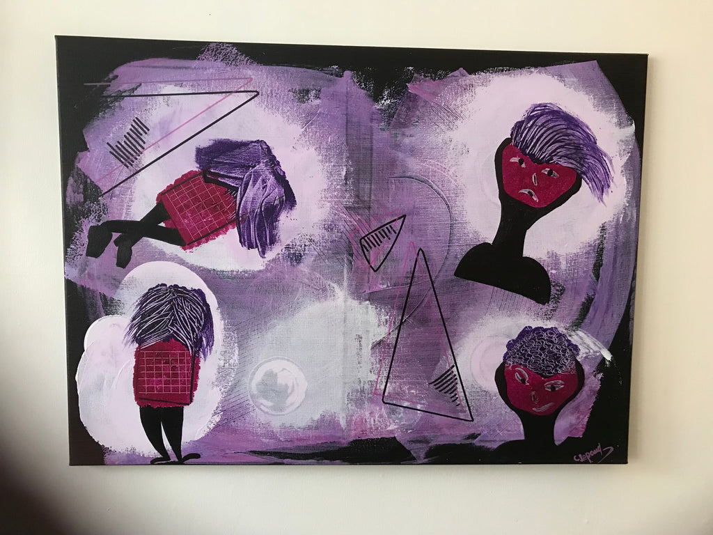 LITTLE PURPLE PEOPLE 👿- œuvre originale signée par l’artiste