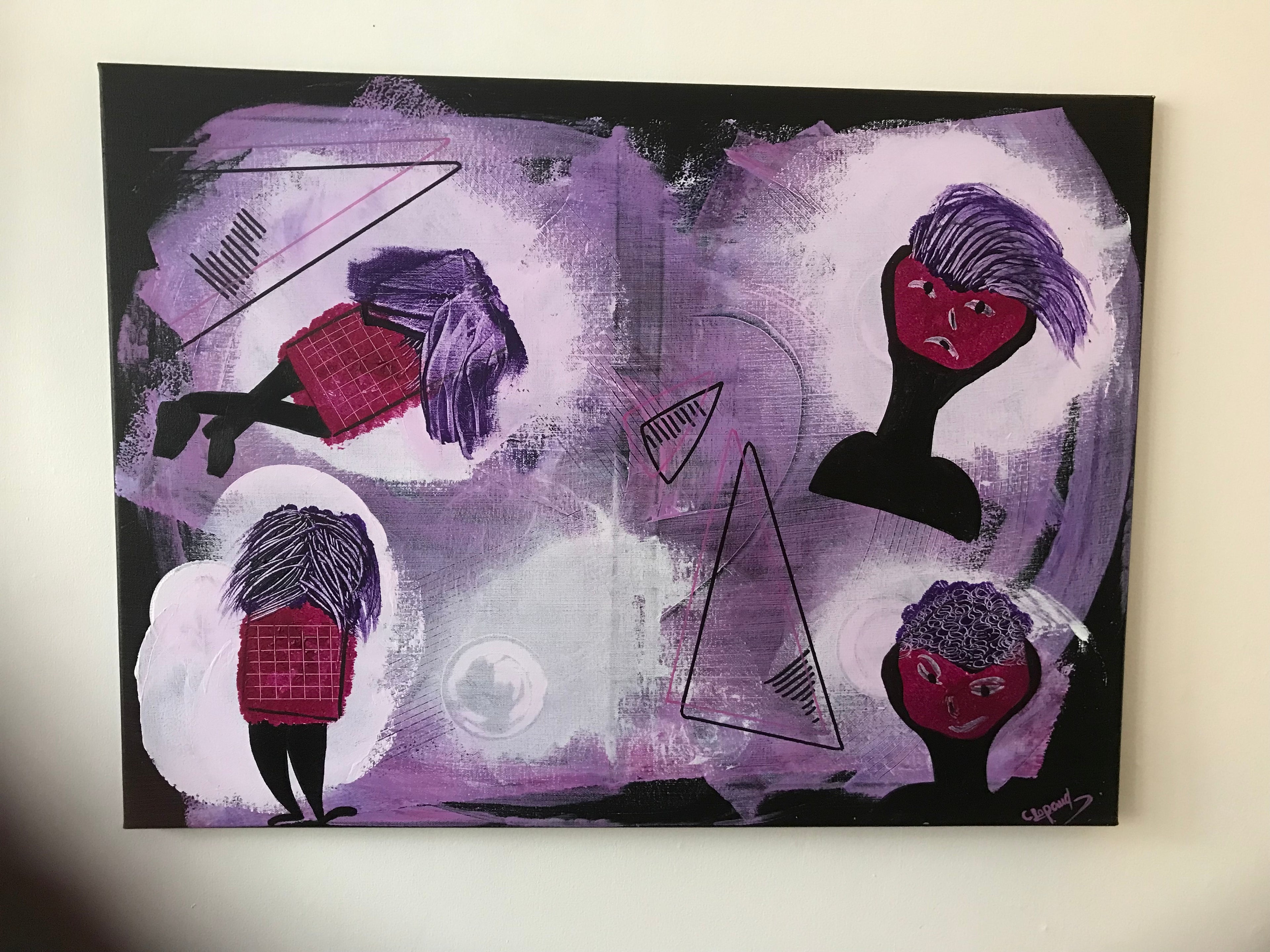LITTLE PURPLE PEOPLE 👿- œuvre originale signée par l’artiste