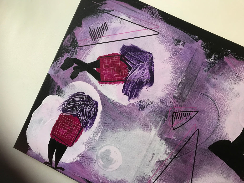 LITTLE PURPLE PEOPLE 👿- œuvre originale signée par l’artiste