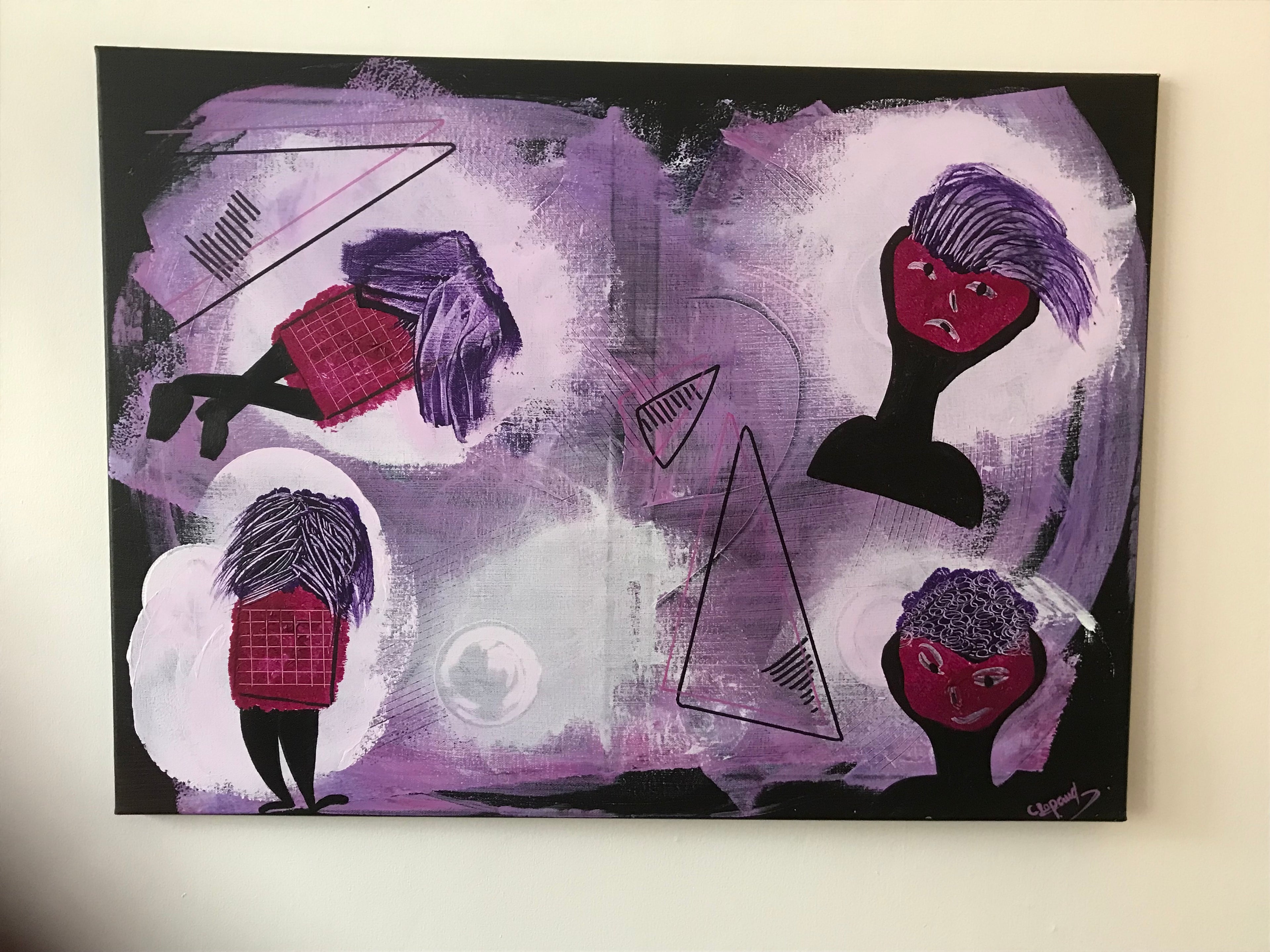 LITTLE PURPLE PEOPLE 👿- œuvre originale signée par l’artiste