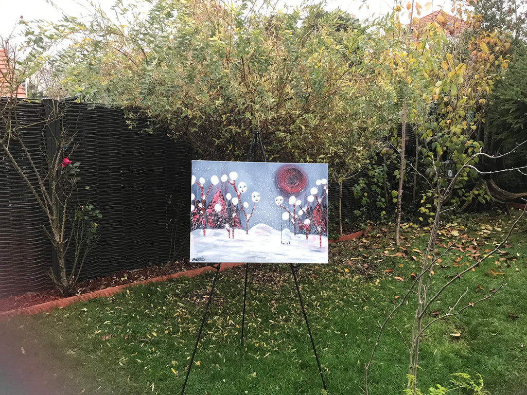 LA CLAIRIÈRE AUX VISAGES -{ WINTER SOULS } -œuvre originale signée par l’artiste