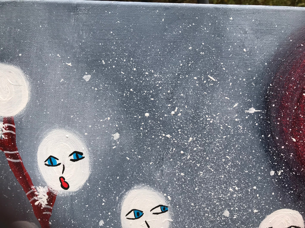 LA CLAIRIÈRE AUX VISAGES -{ WINTER SOULS } -œuvre originale signée par l’artiste