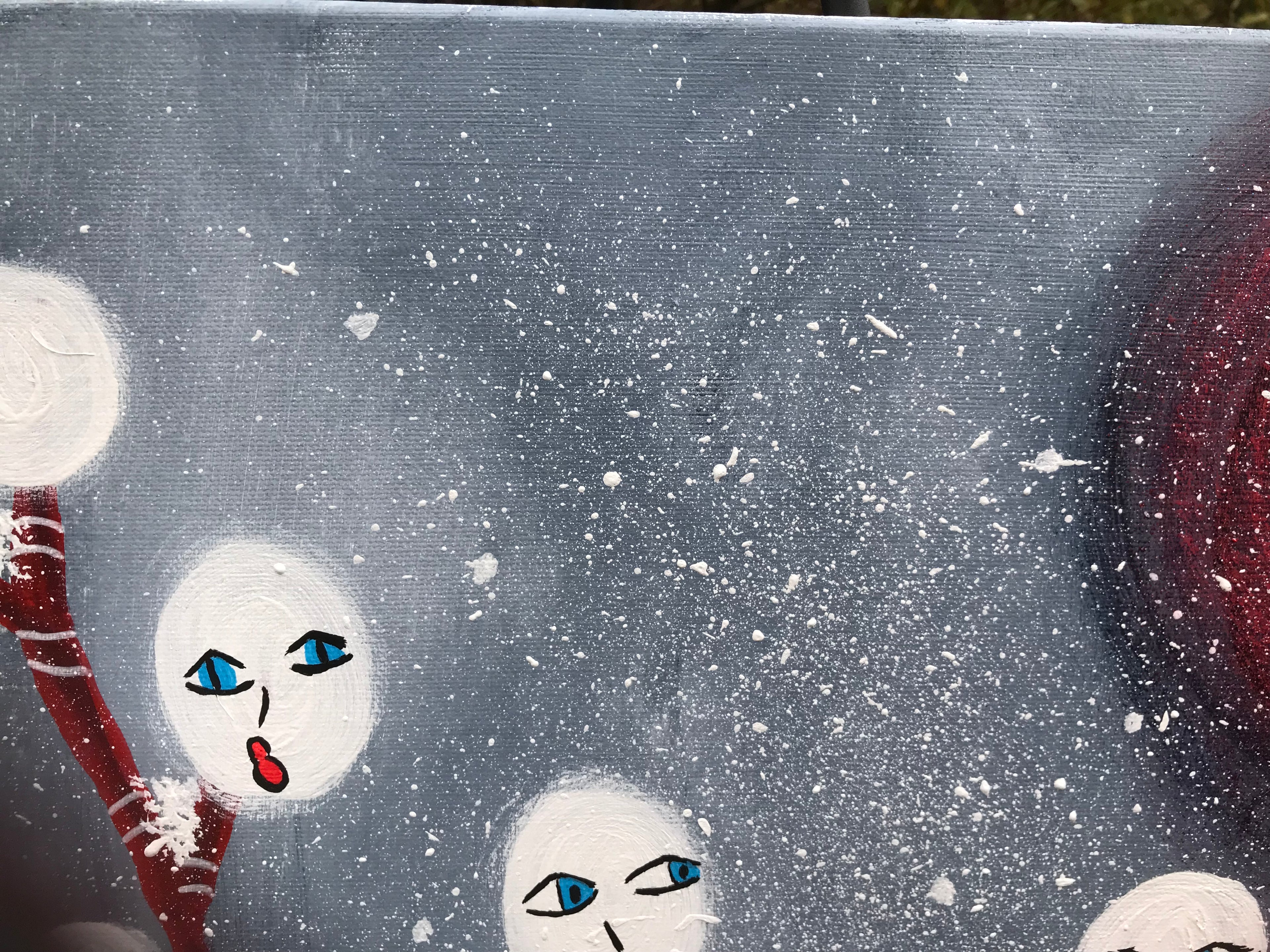 LA CLAIRIÈRE AUX VISAGES -{ WINTER SOULS } -œuvre originale signée par l’artiste