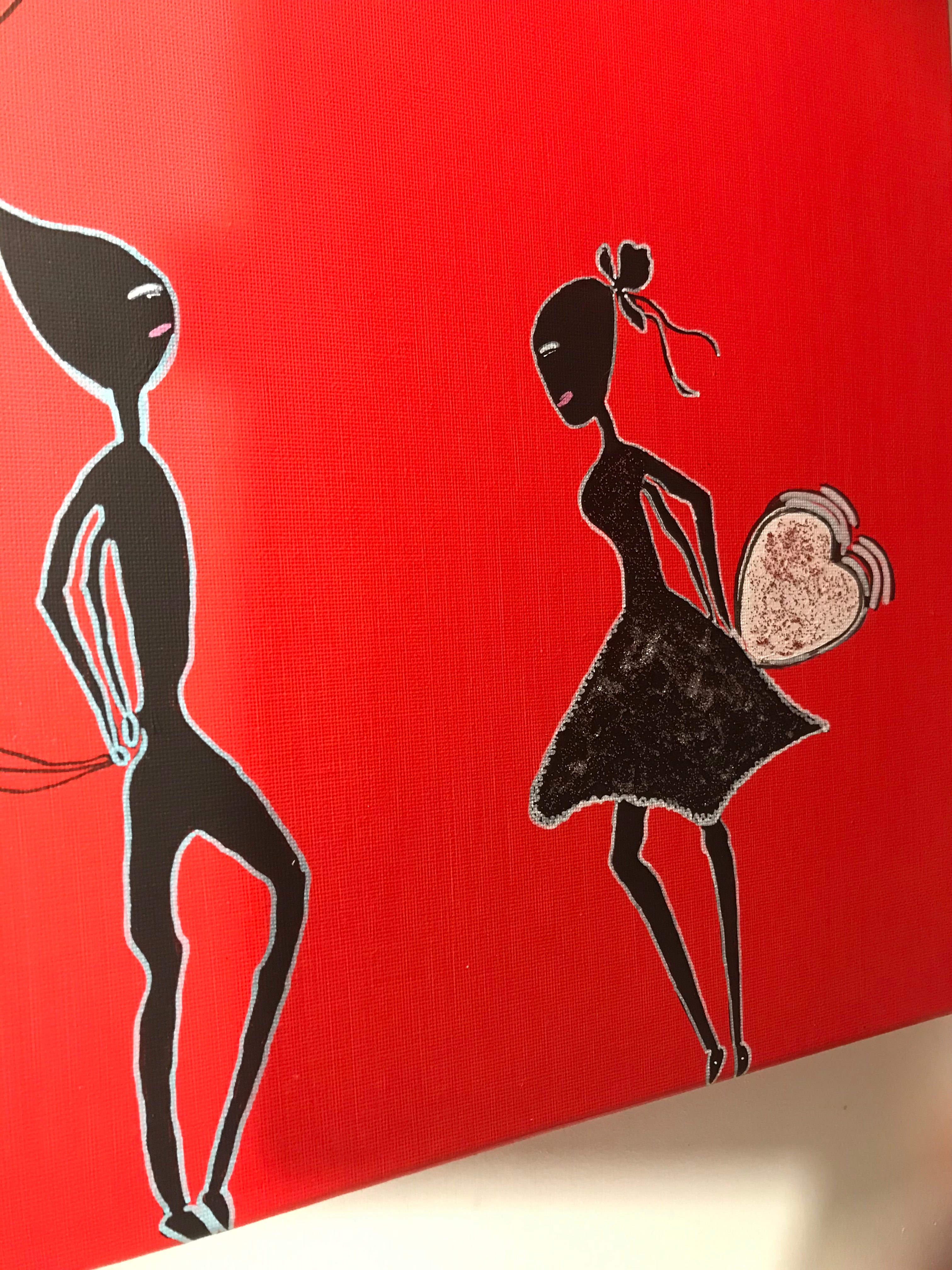 The Lovers -Oeuvre originale Saint -Valentin -Signée par l’Artiste