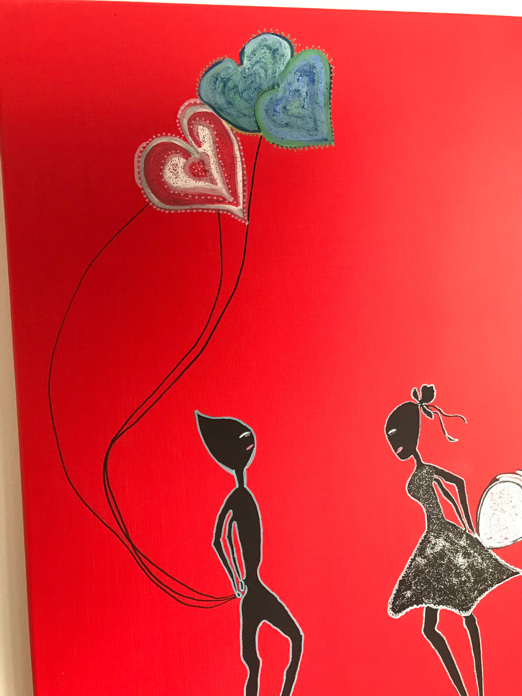 The Lovers -Oeuvre originale Saint -Valentin -Signée par l’Artiste