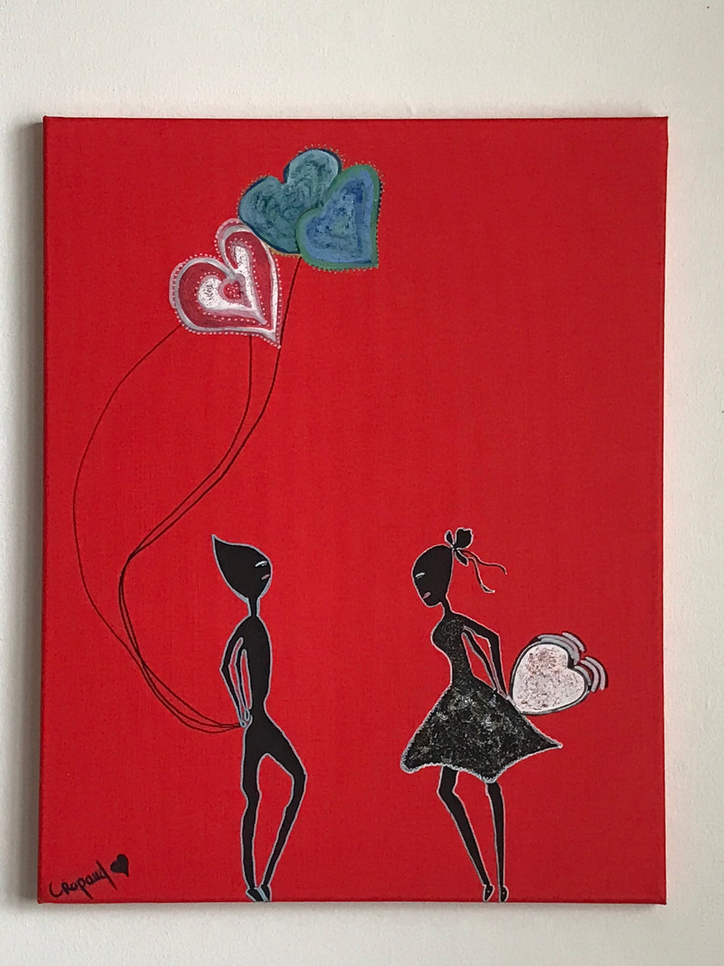 The Lovers -Oeuvre originale Saint -Valentin -Signée par l’Artiste